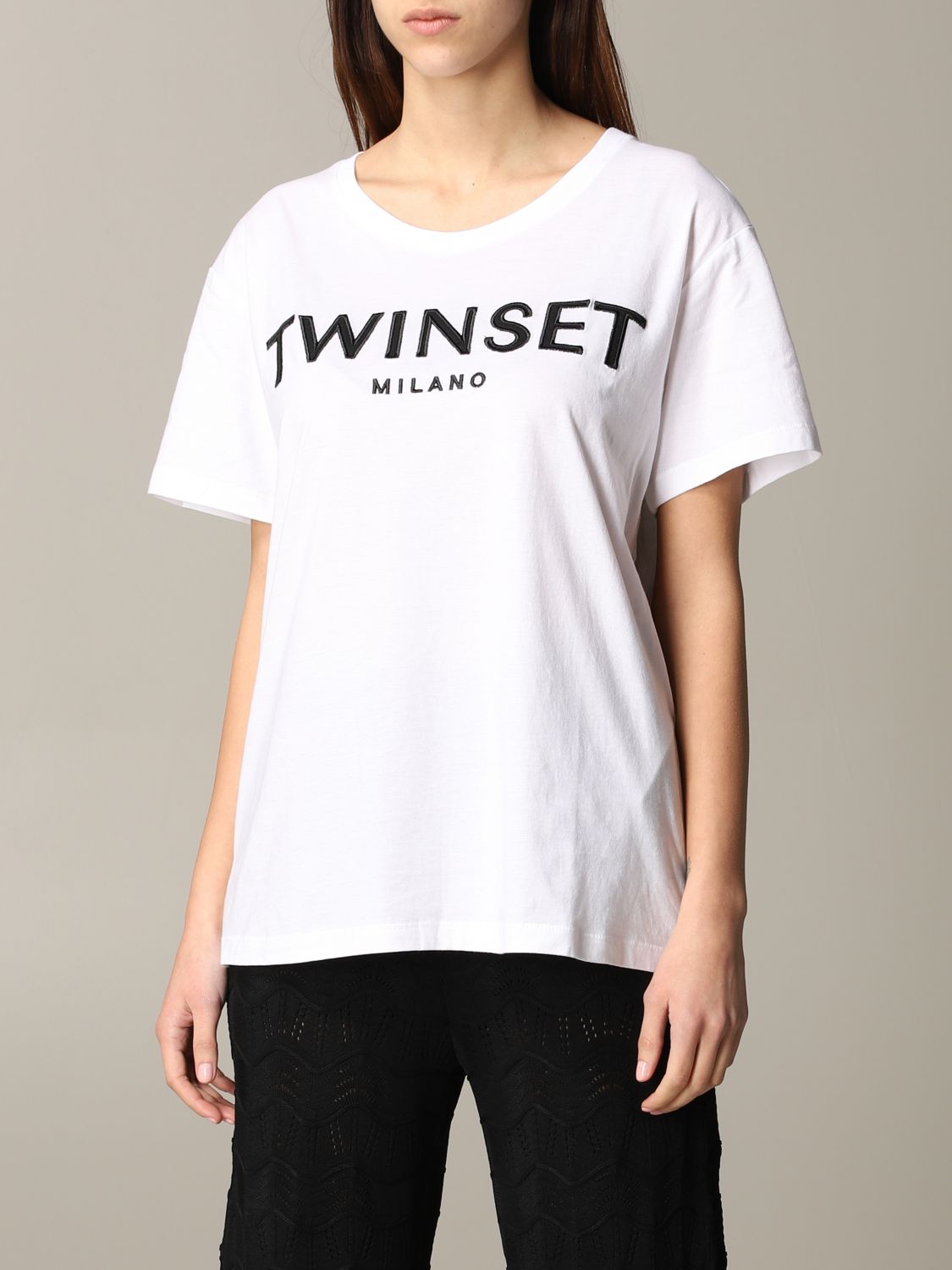 TWIN SET: Twin-set T-shirt with logo | T-Shirt Twin Set Women White | T ...