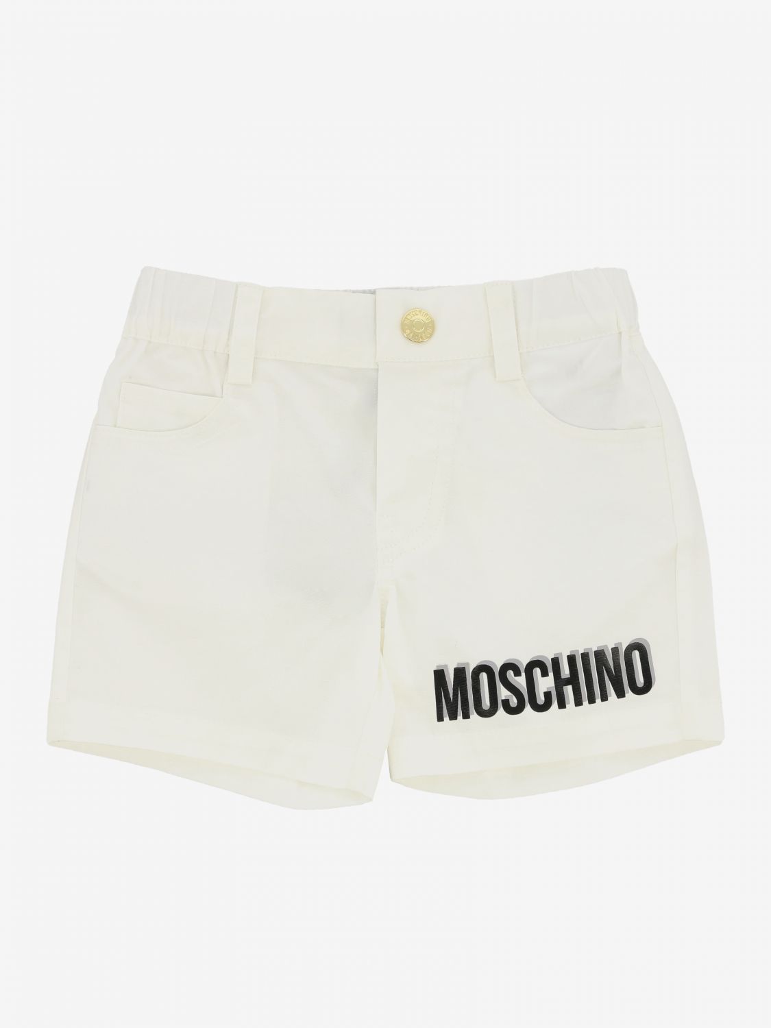 moschino logo shorts