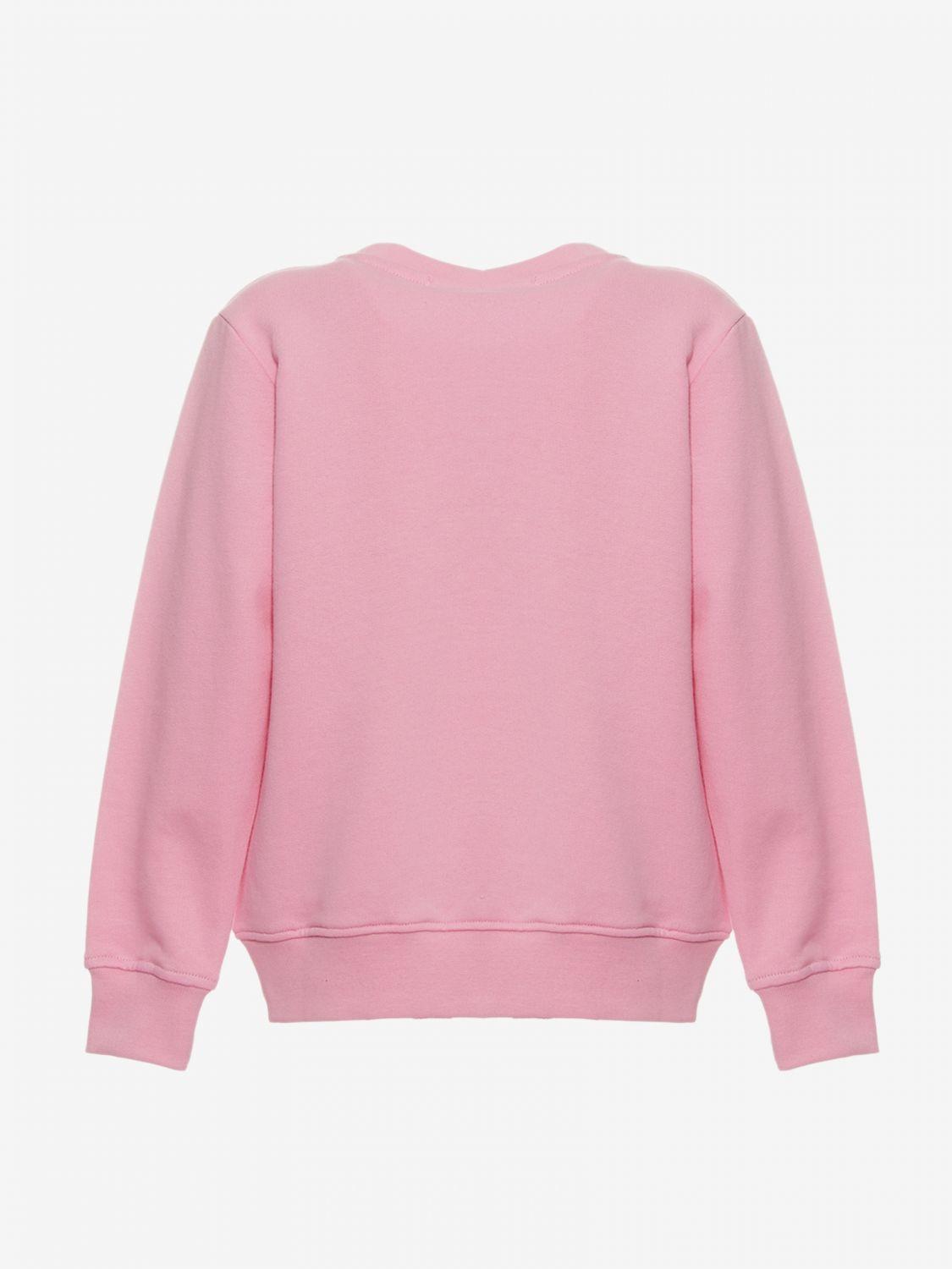 MSGM KIDS: crewneck sweatshirt with logo and print - Pink | Msgm Kids ...