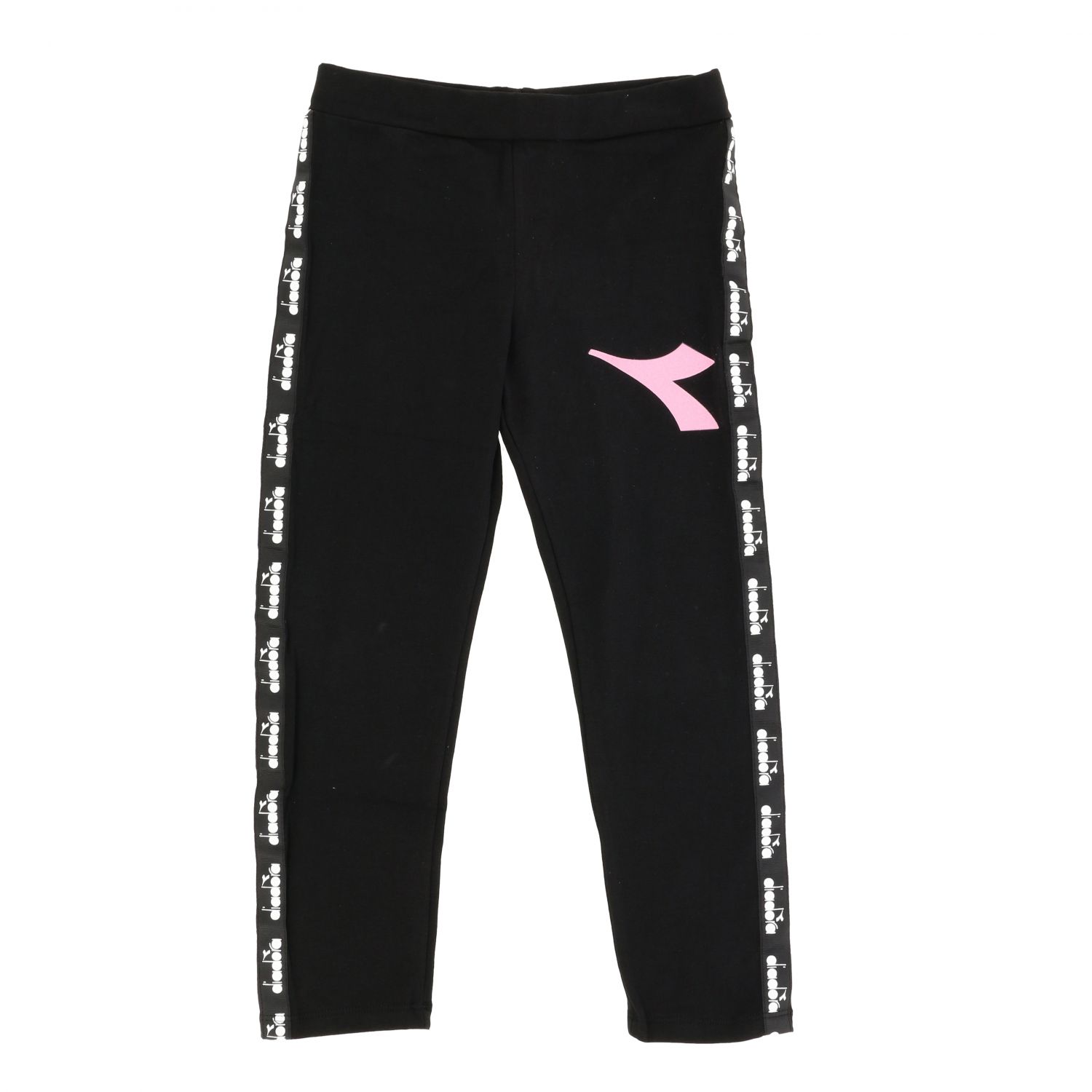 Diadora Outlet: trousers in stretch fabric with logo - Black | Diadora ...