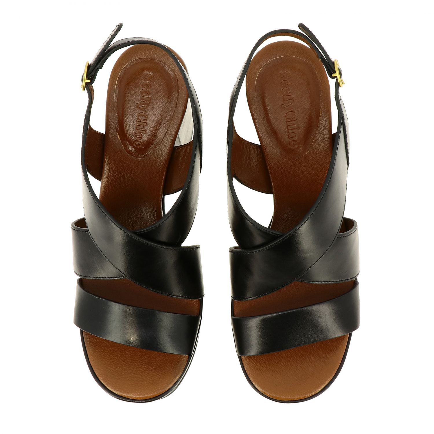 SEE BY CHLOÉ: heeled sandals for women - Black | See By Chloé heeled ...