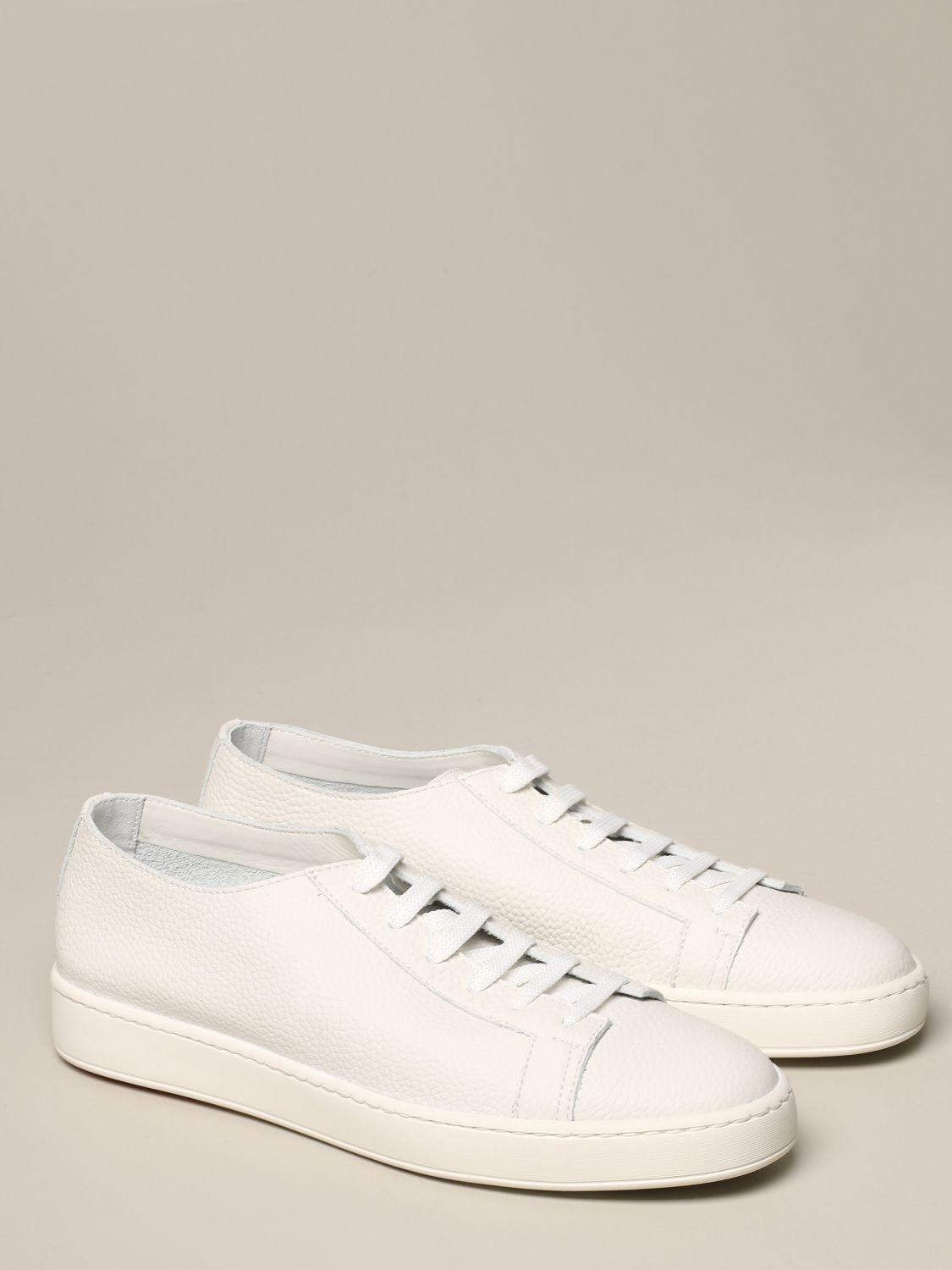 santoni white sneakers