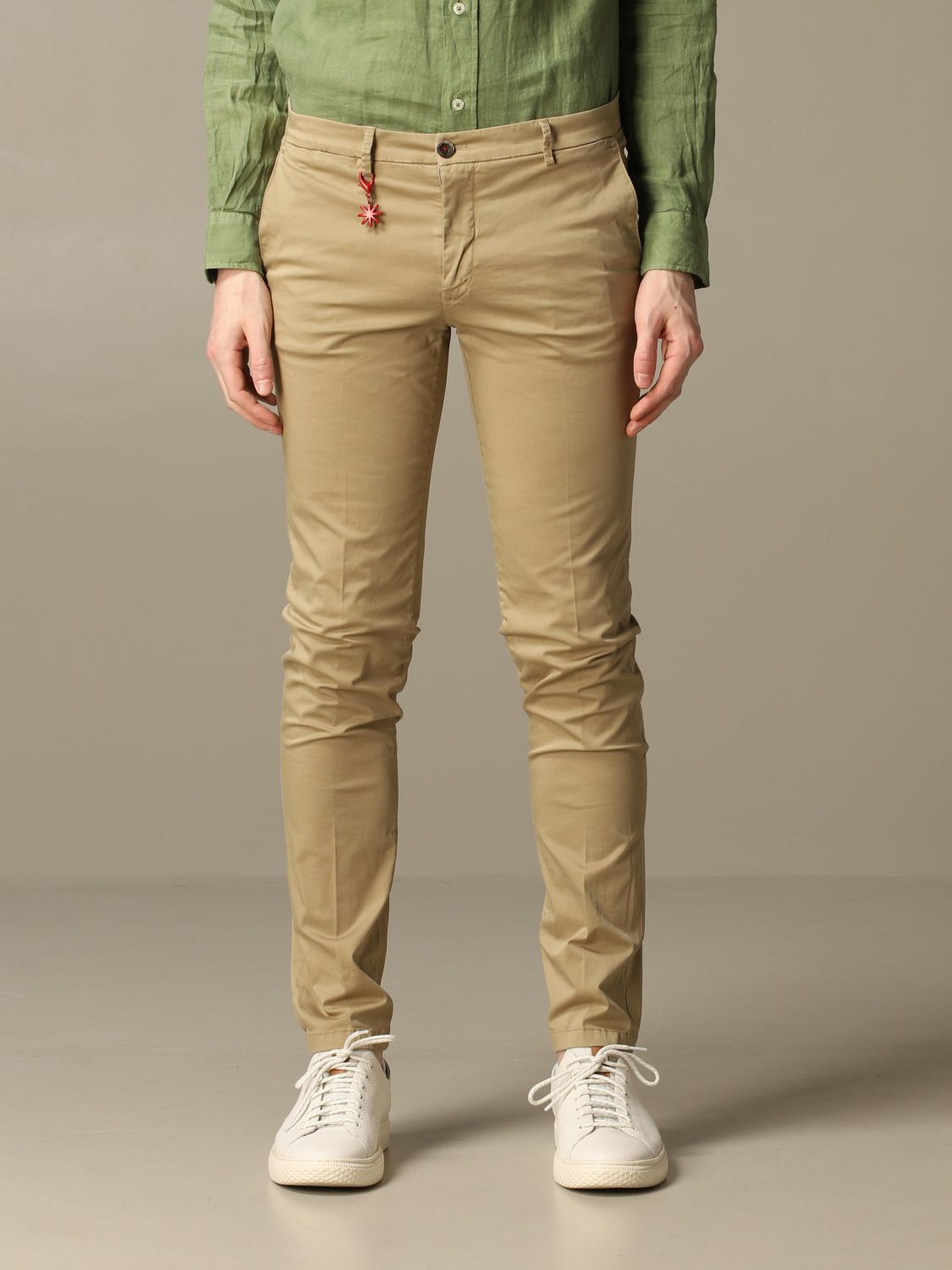 Manuel Ritz Outlet: Pantalone a vita bassa - Beige | Pantalone Manuel Ritz  2832P1578T203369 GIGLIO.COM