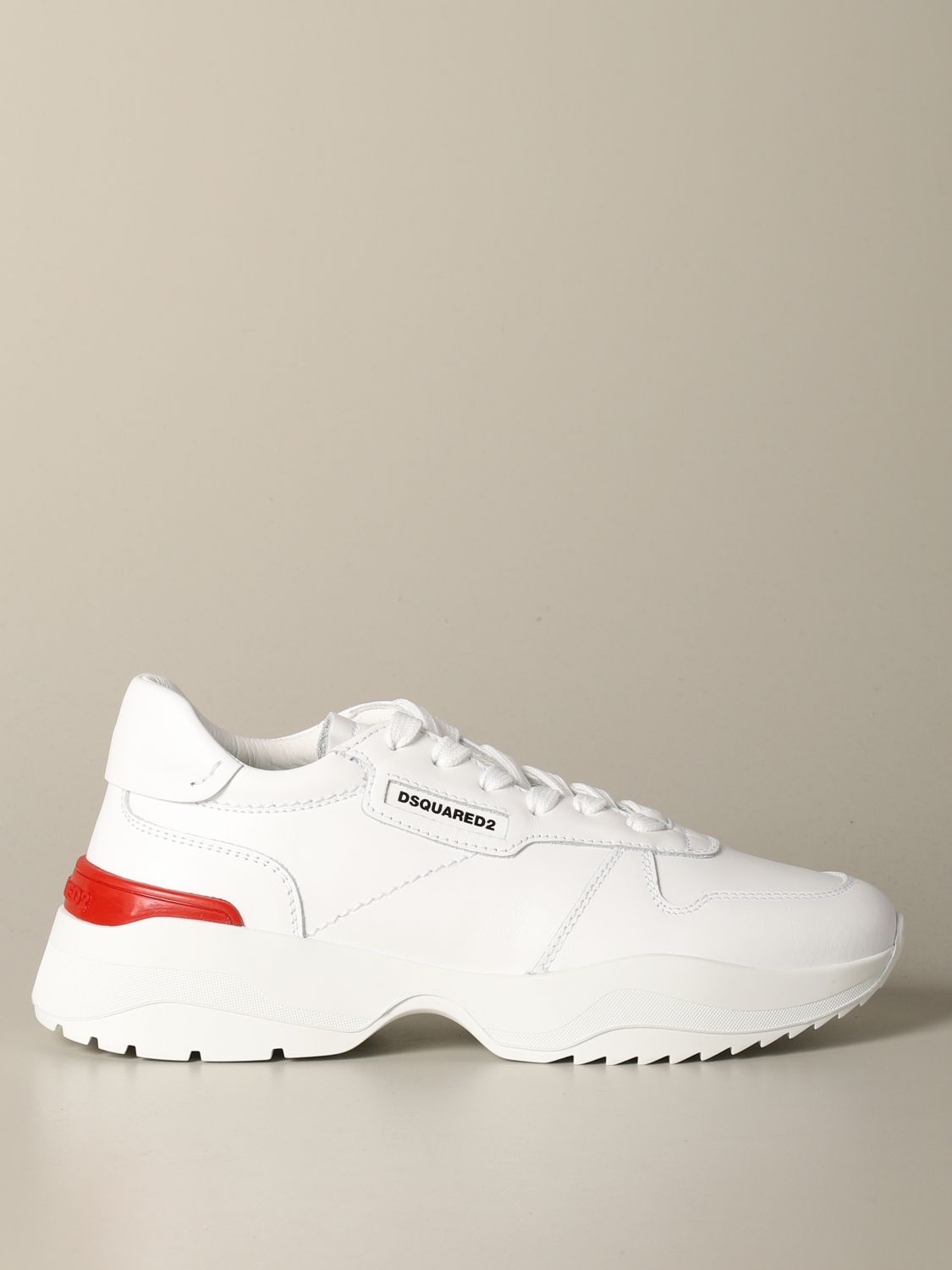 Fragrant Controversy multipurpose Dsquared2 Outlet: leather sneakers with logo - White | Sneakers Dsquared2  SNM009301500001 GIGLIO.COM