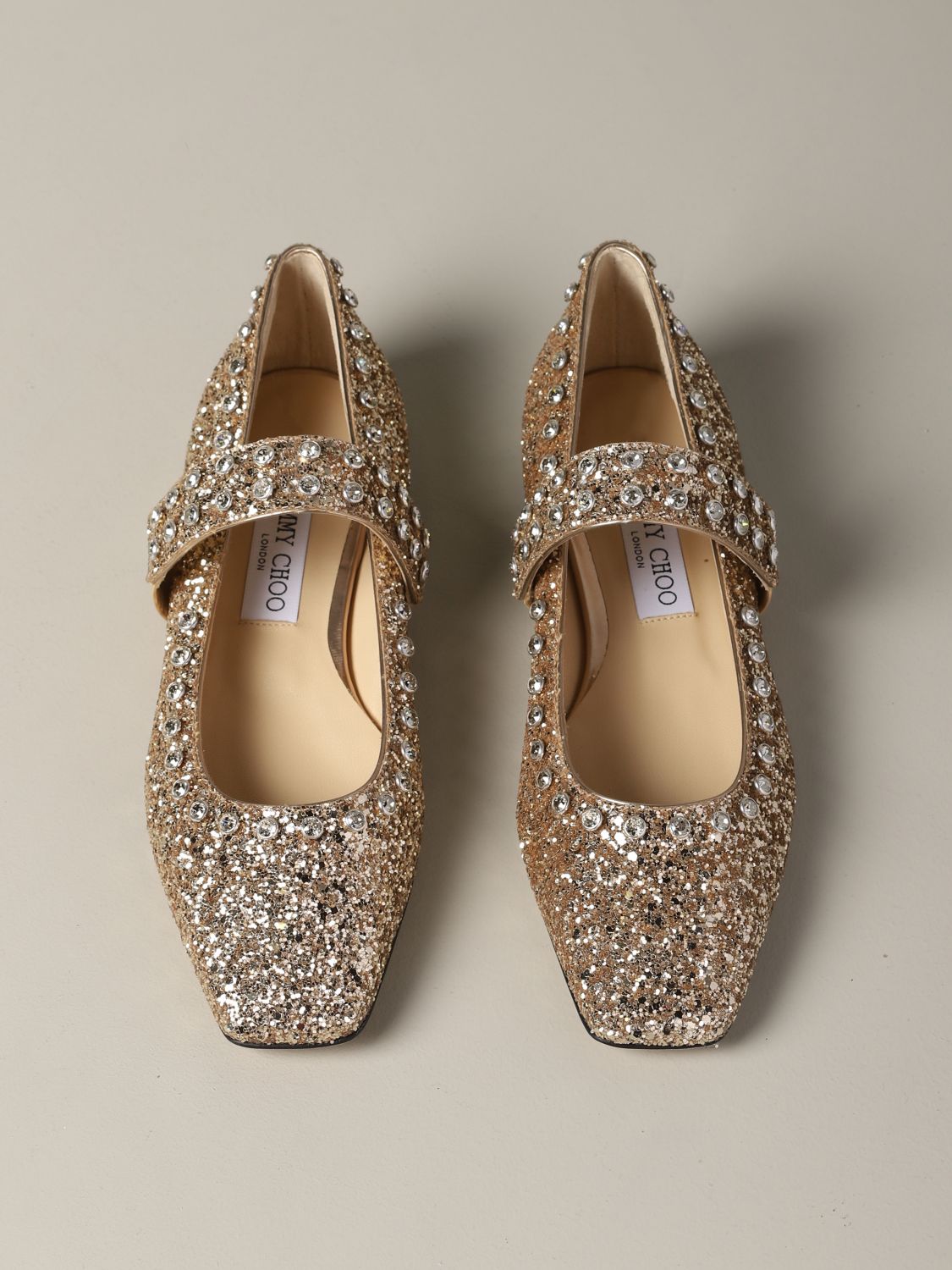 jimmy choo modell glitter ballet flats
