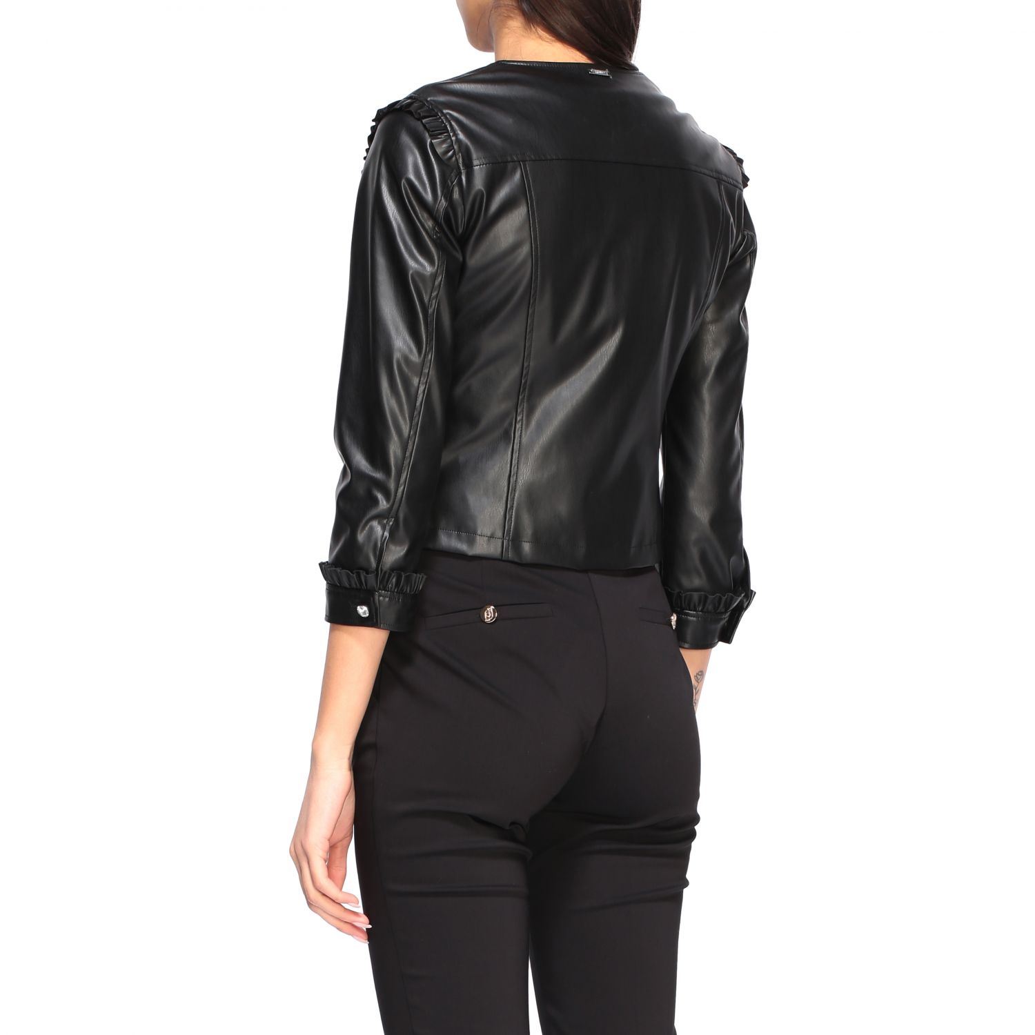 Leather jackets di Liu Jo in Nero Donna Abbigliamento da Giacche da Giacche di pelle 