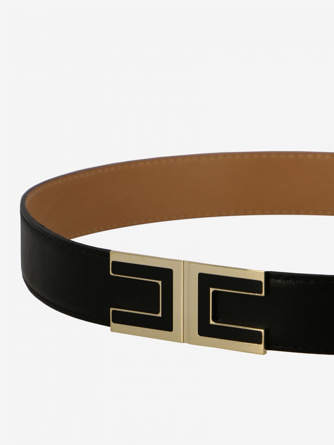 Elisabetta Franchi Outlet: leather belt with logo | Belt Elisabetta ...
