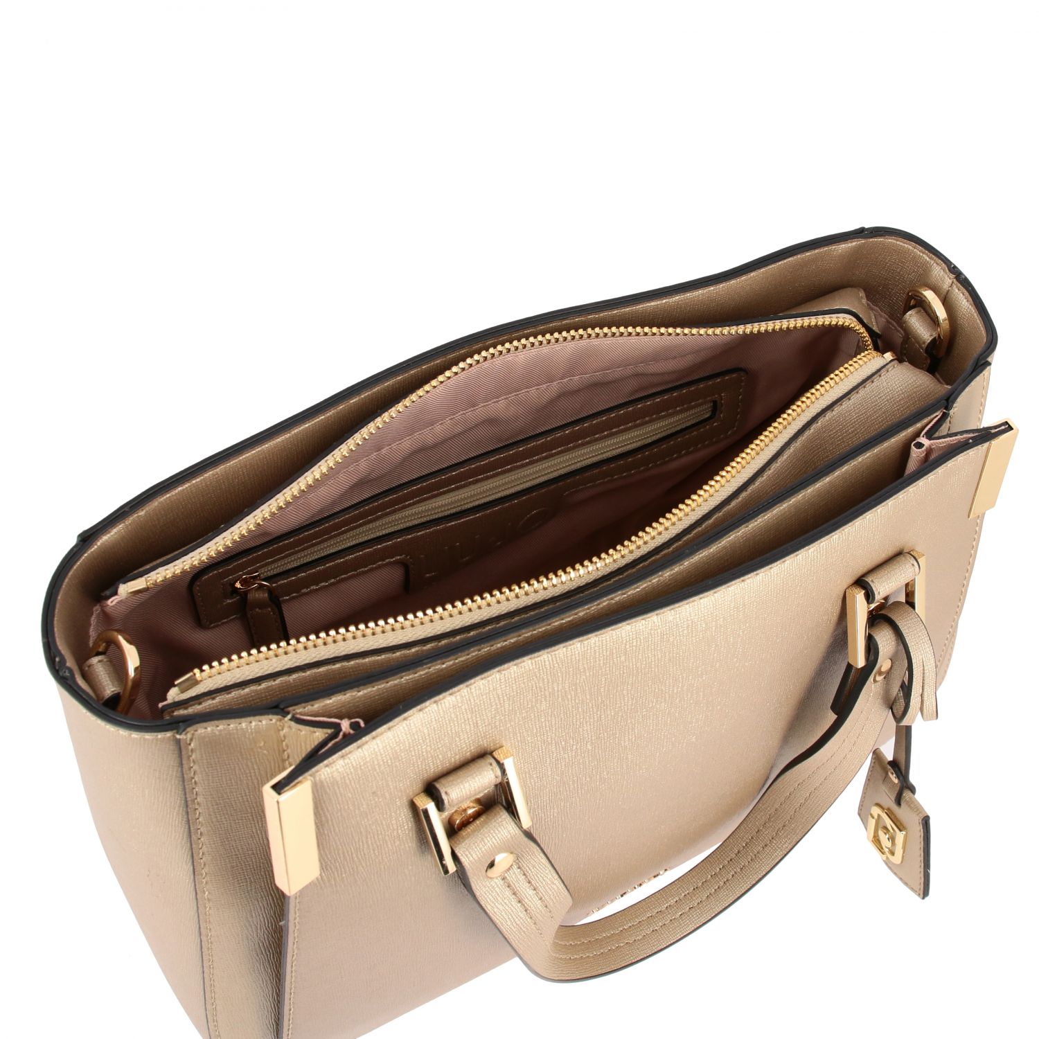 LIU JO: tote bag in laminated synthetic leather Tote Bags Liu Women Gold | Tote Bags Liu Jo AA0013E0087