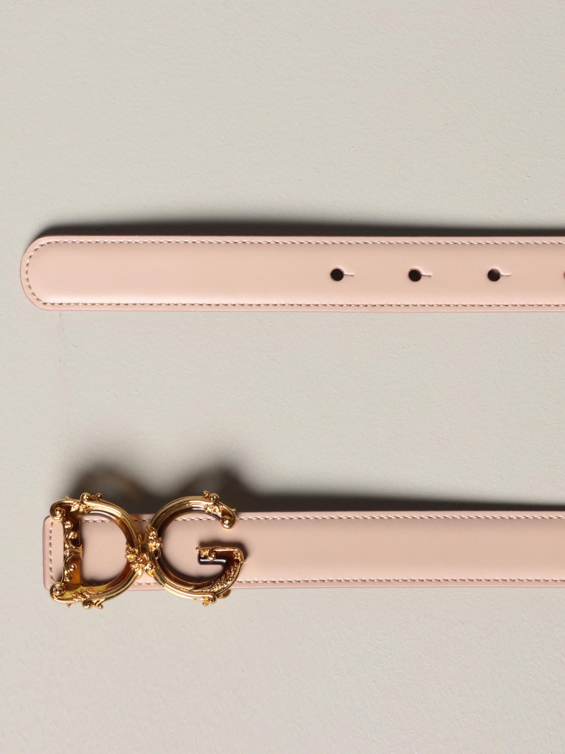 dolce and gabbana pink belt