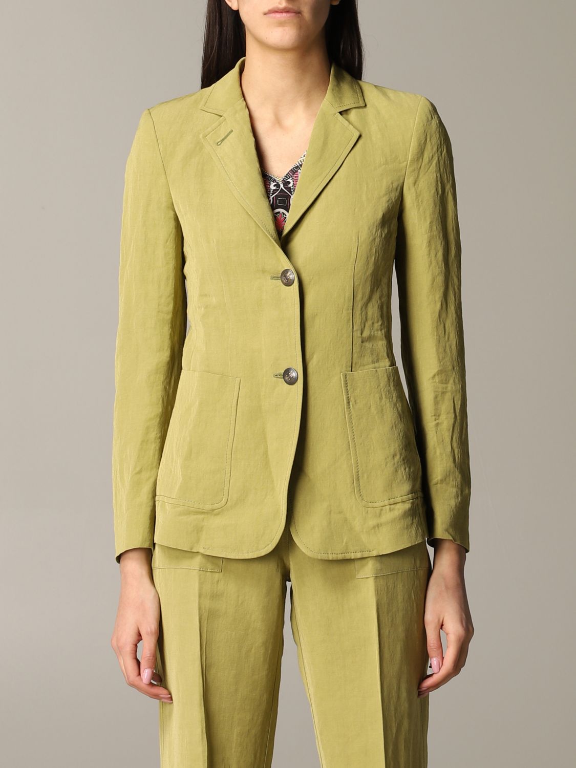 Etro Outlet: Chaqueta mujer | Americana Etro Mujer Verde | Americana Etro  13271 1535 GIGLIO.COM