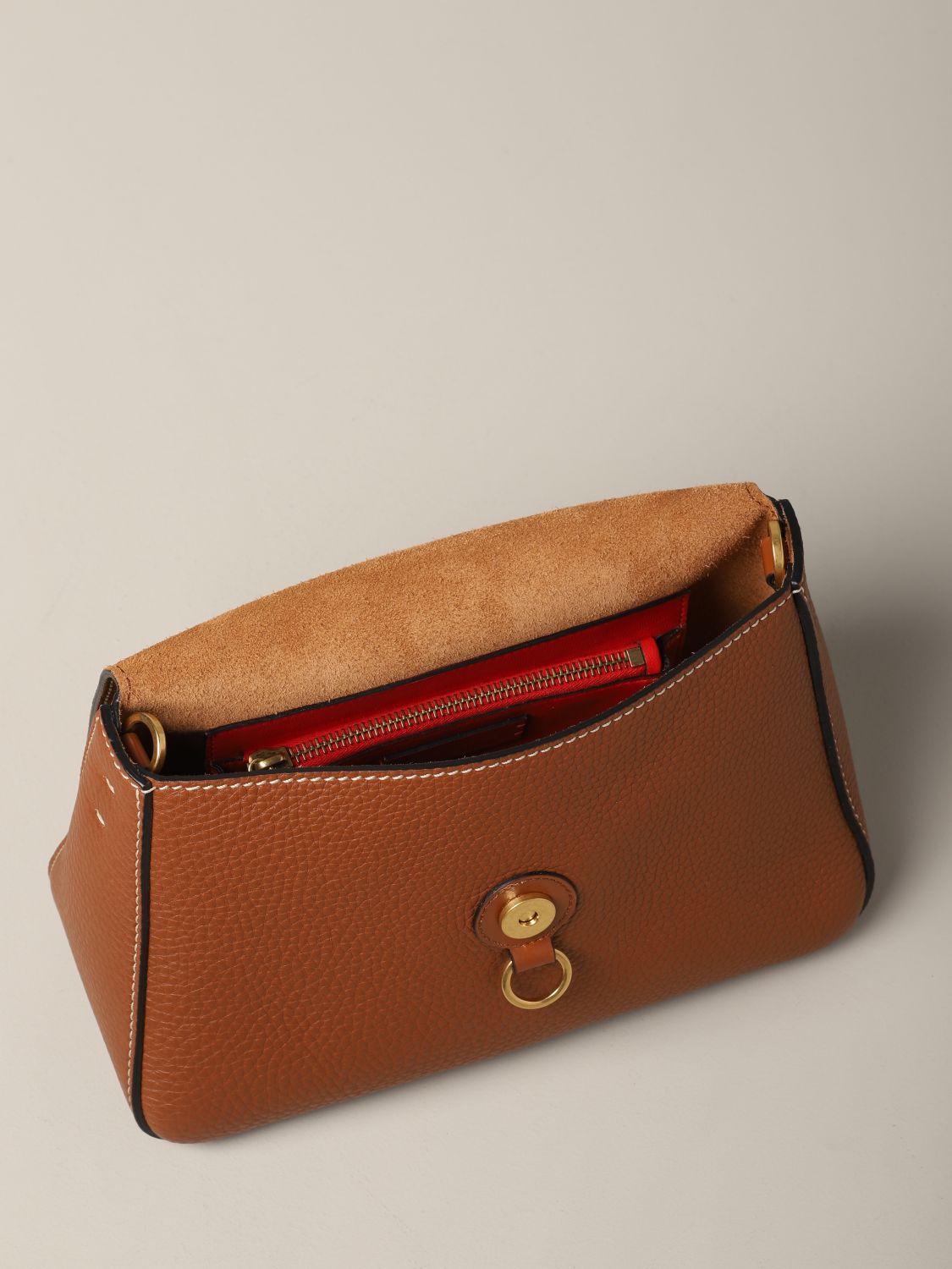 camel leather shoulder bag