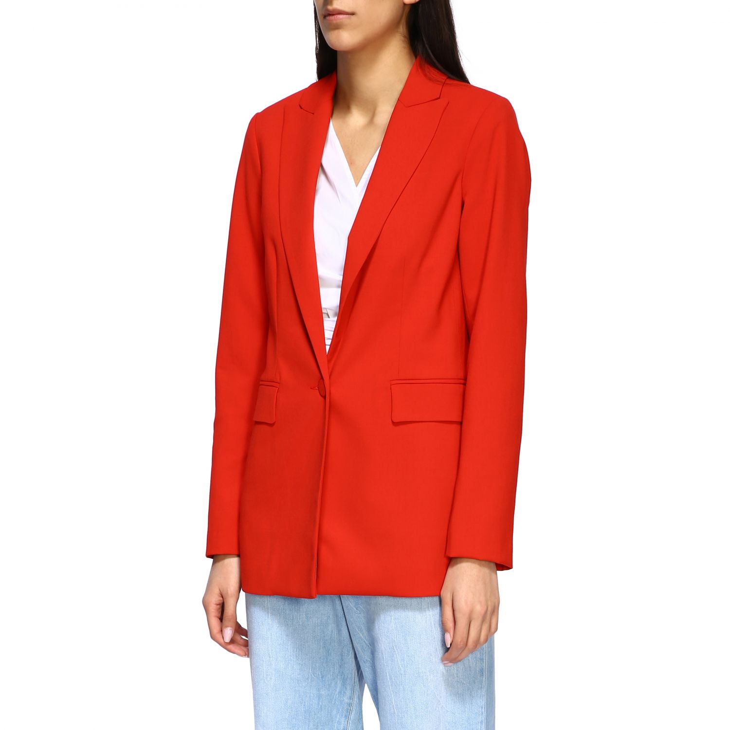 Semicouture Outlet: single-breasted jacket - Red | Jacket Semicouture ...