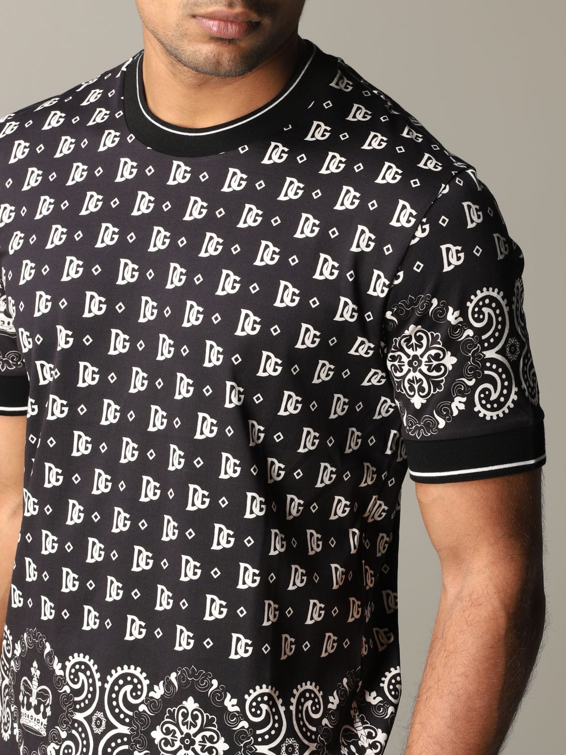 Dolce & Gabbana Outlet: T-shirt with all over logo | T-Shirt Dolce