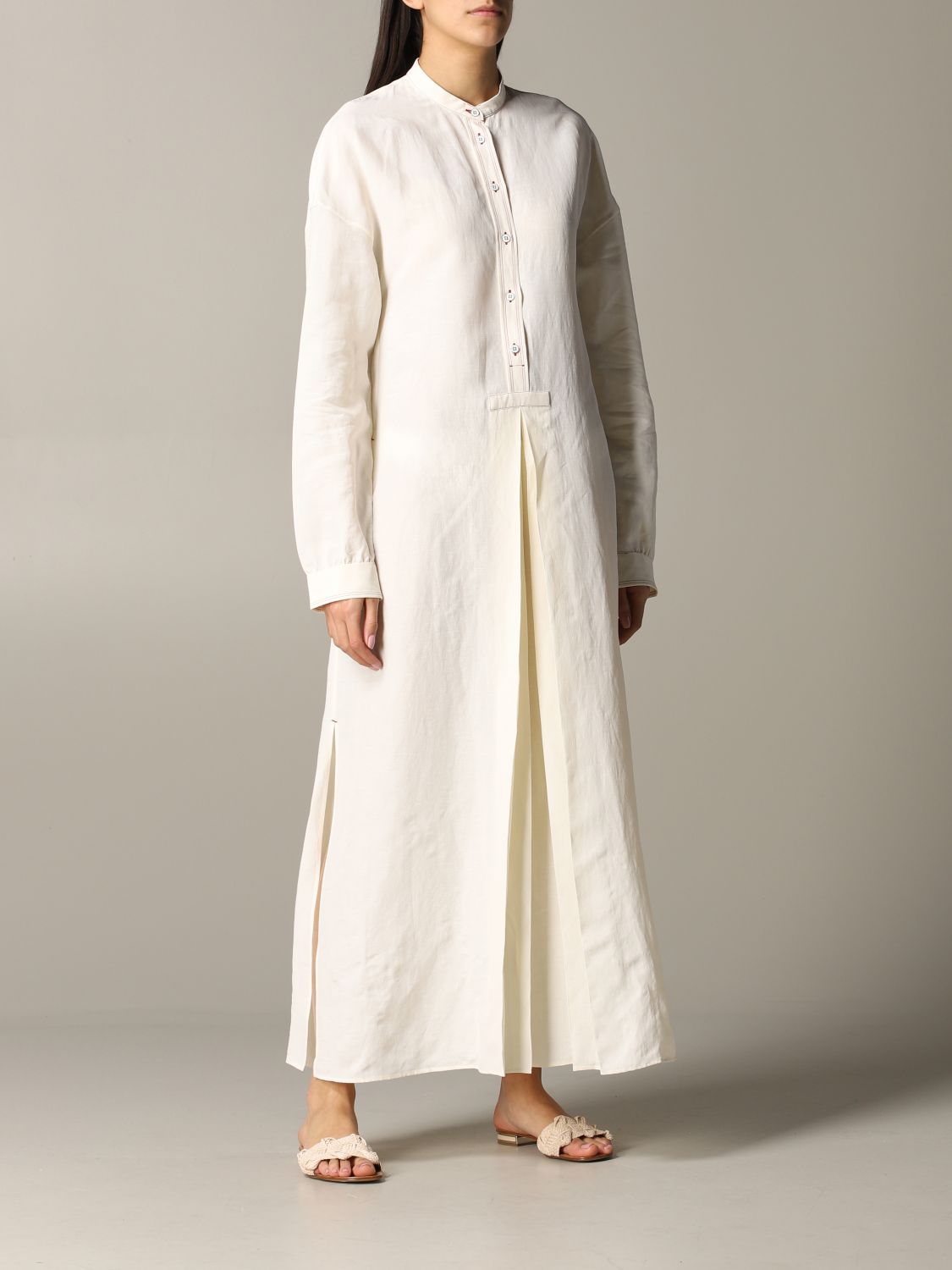 Uitstroom suspensie Slovenië Jil Sander Outlet: long tunic dress - White | Jil Sander dress  JSPQ501706WQ390800 online on GIGLIO.COM