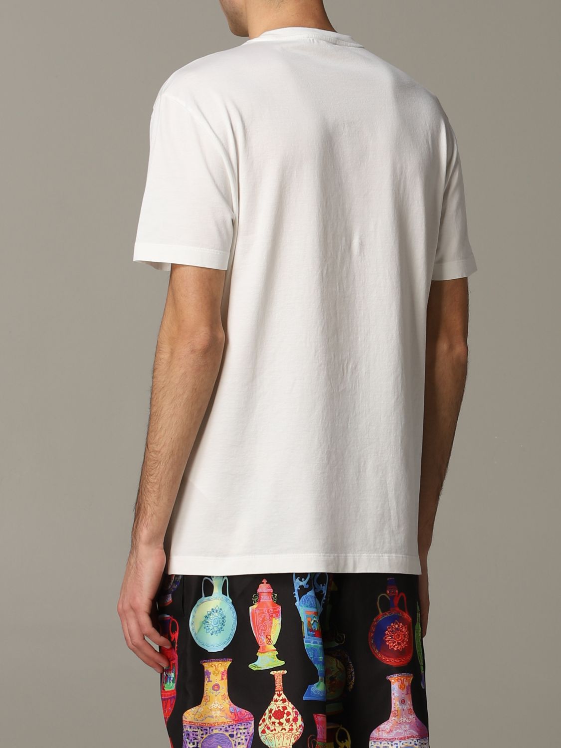 VERSACE crew neck tshirt with perfume print TShirt Versace Men