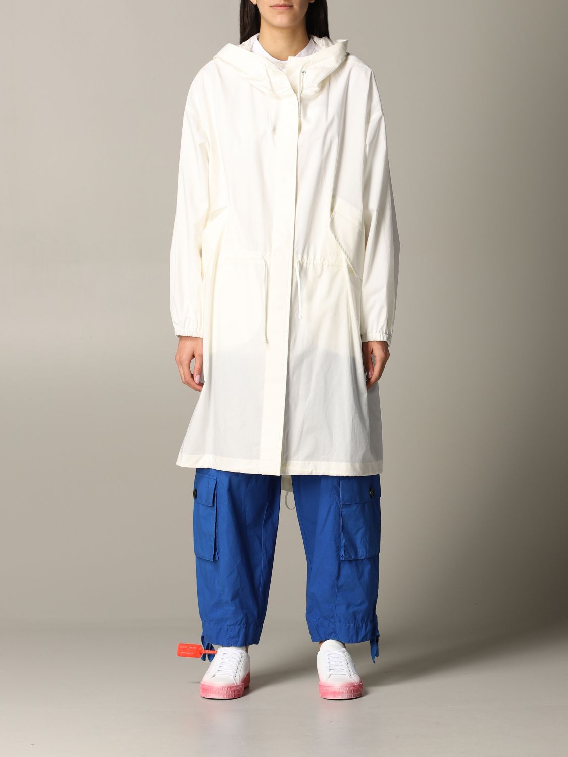 mijn wakker worden Bad Jil Sander Outlet: over coat with hood - White | Jil Sander coat  JSEQ430005WQ244900 online on GIGLIO.COM