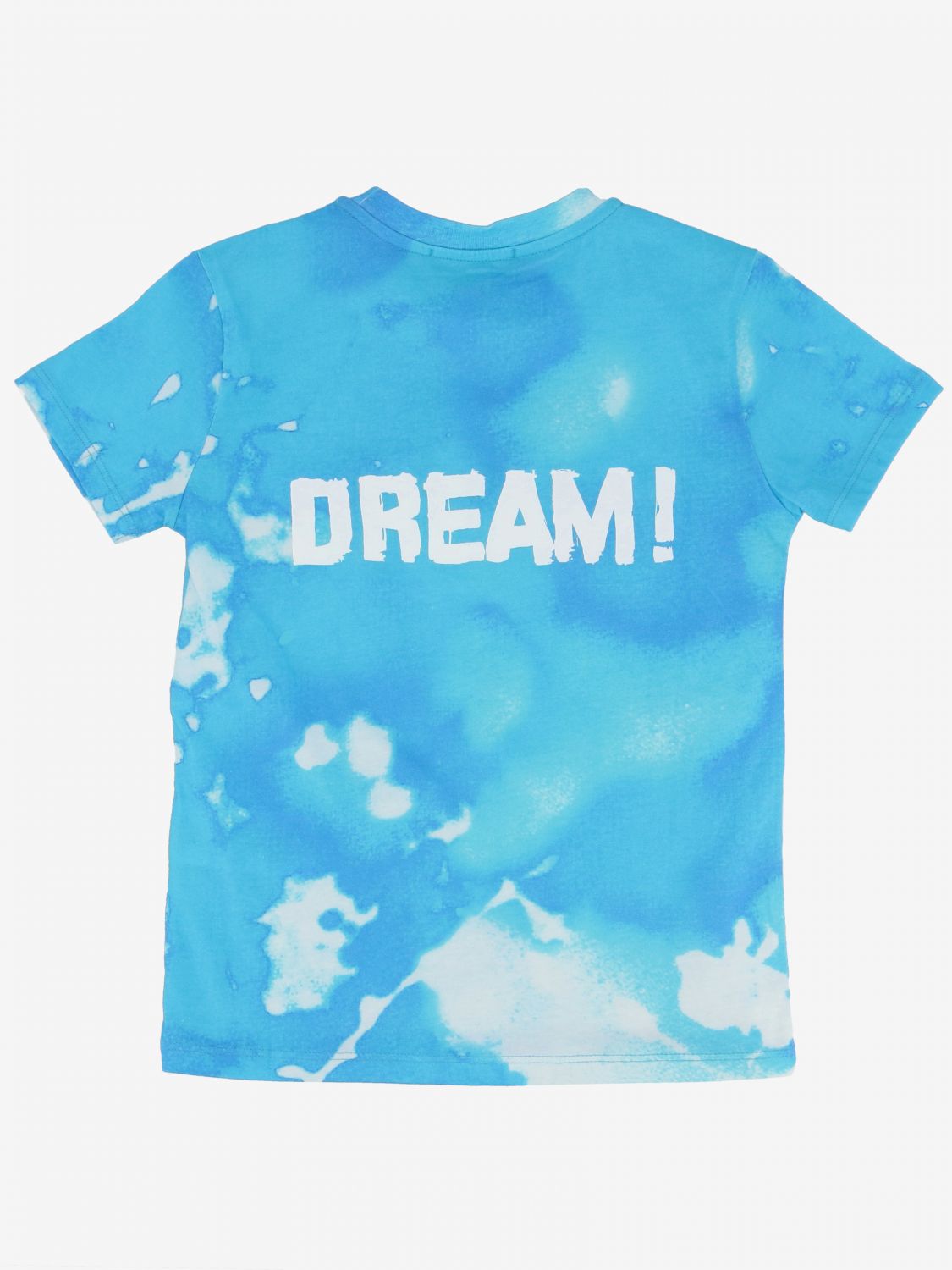 Msgm Kids Outlet: t-shirt printed with dream writing - Turquoise | T-Shirt  Msgm Kids 022614 GIGLIO.COM