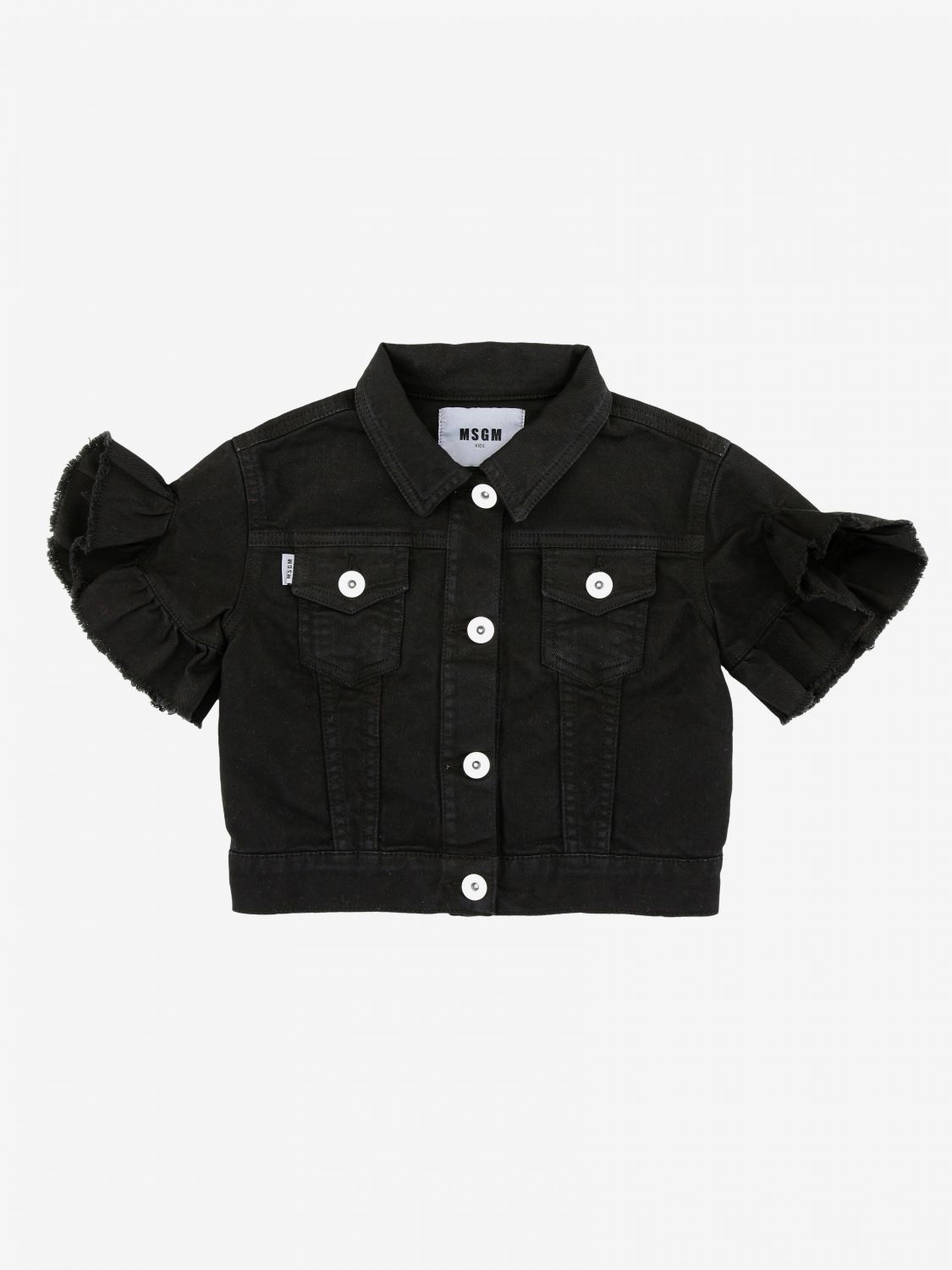 kids denim jacket black