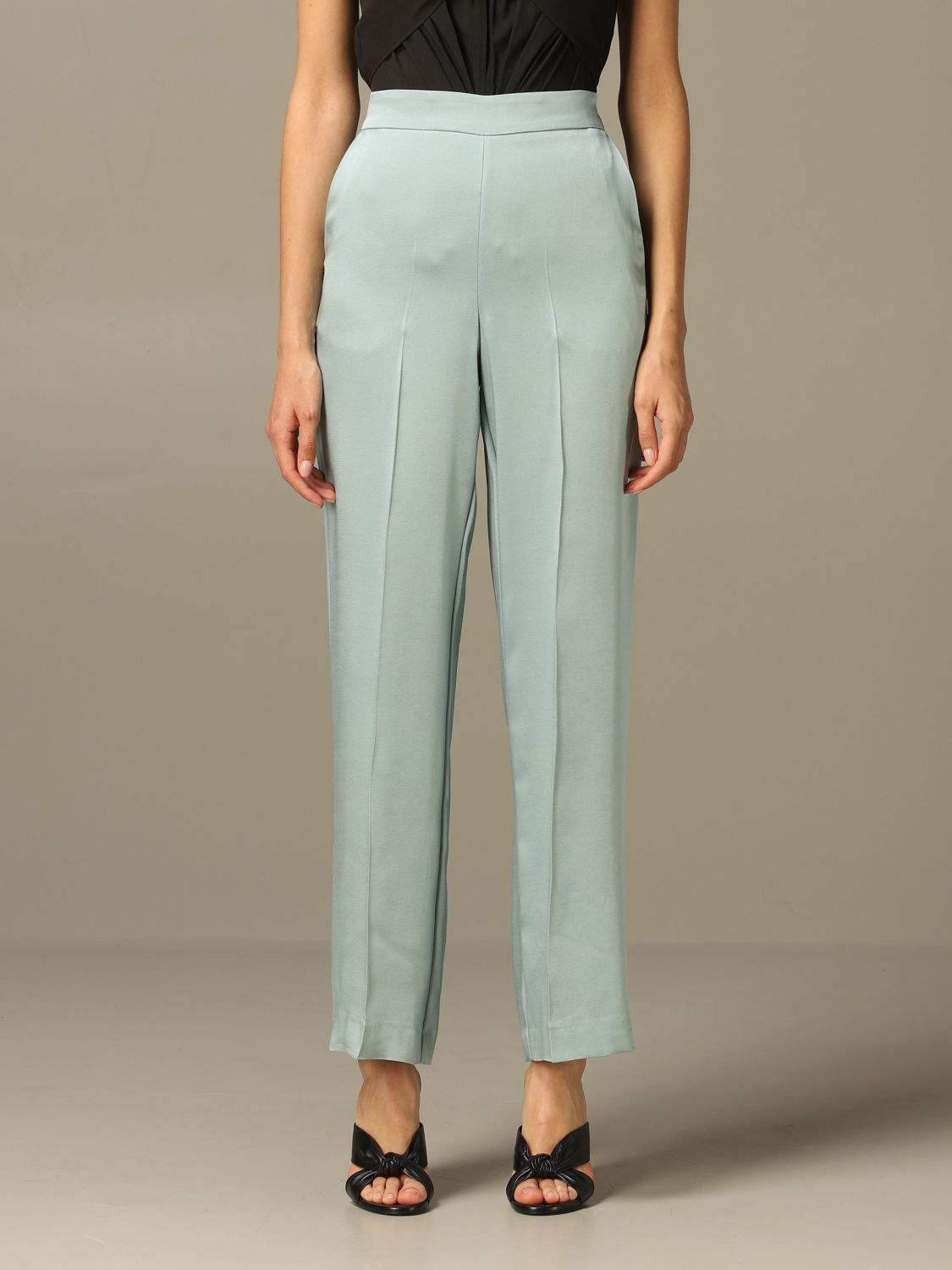 Maliparmi Outlet: high-waisted trousers - Gnawed Blue | Maliparmi pants ...