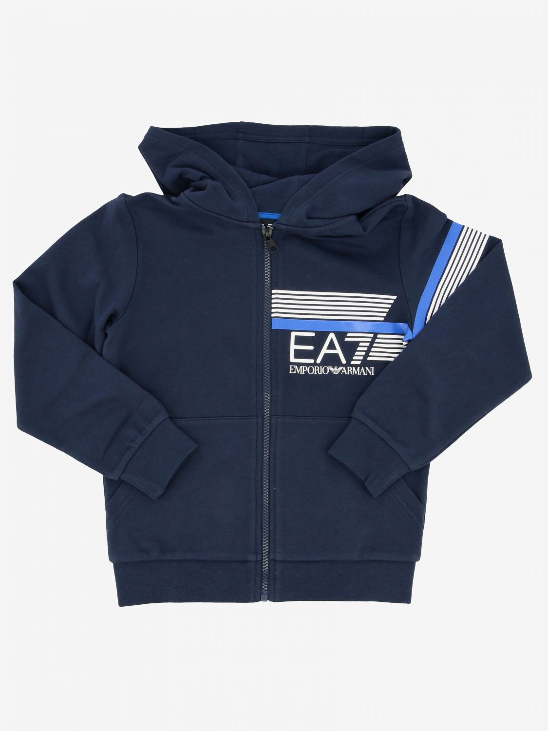 EA7 sweatshirt with hood and zip 