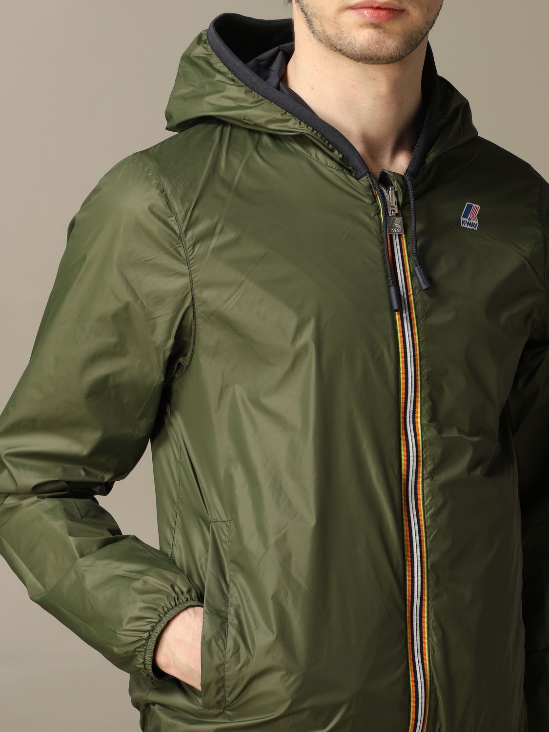 k way jacket green