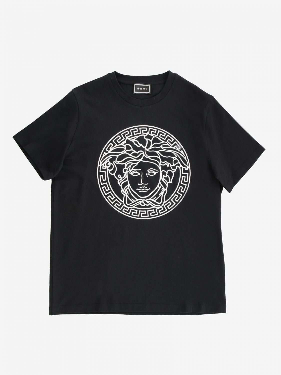 Versace Young t-shirt with jellyfish head print | T-Shirt Young Versace  Kids Black | T-Shirt Young Versace YD000181YA00079 Giglio EN