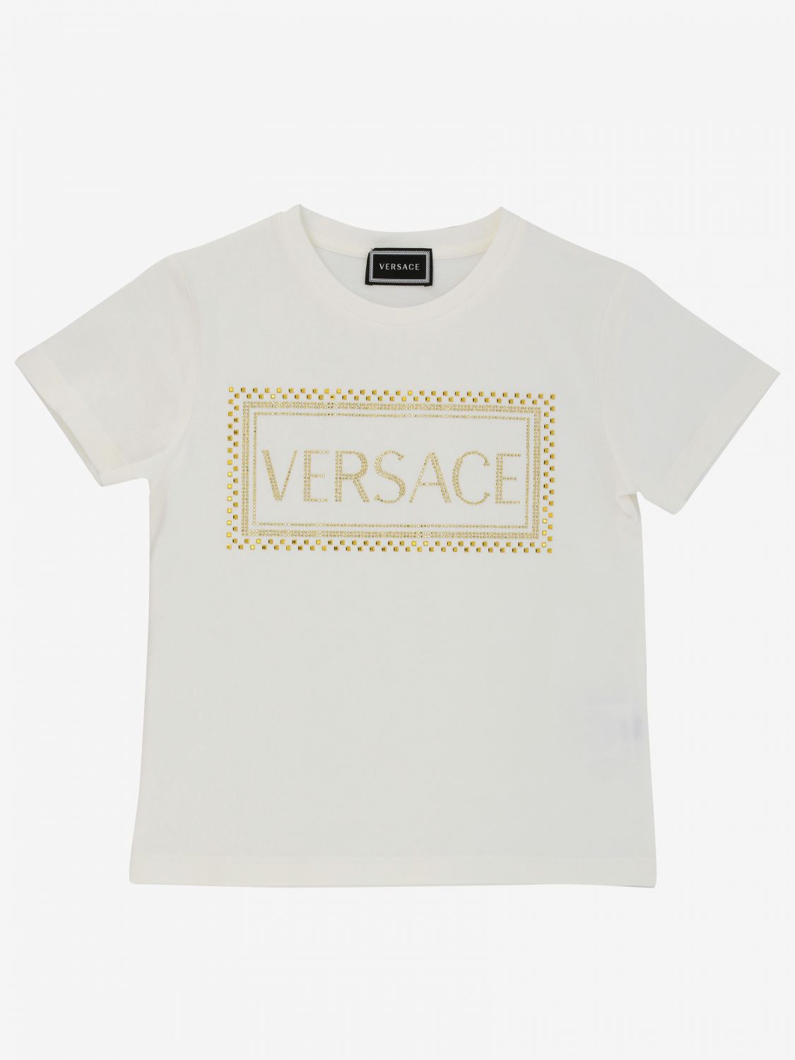 Grease monster unused Young Versace Outlet: Versace Young T-shirt with logo - White | T-Shirt  Young Versace YC000280YA00079 GIGLIO.COM