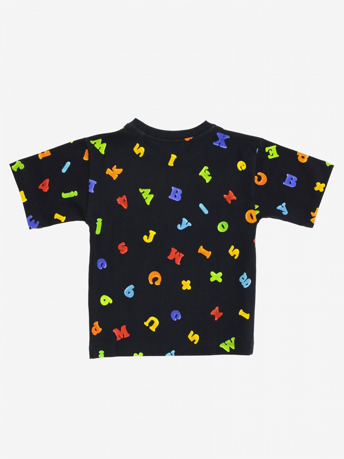 T-shirt Moschino Kid: T-shirt Moschino Kid con stampe multicolor all over nero 2