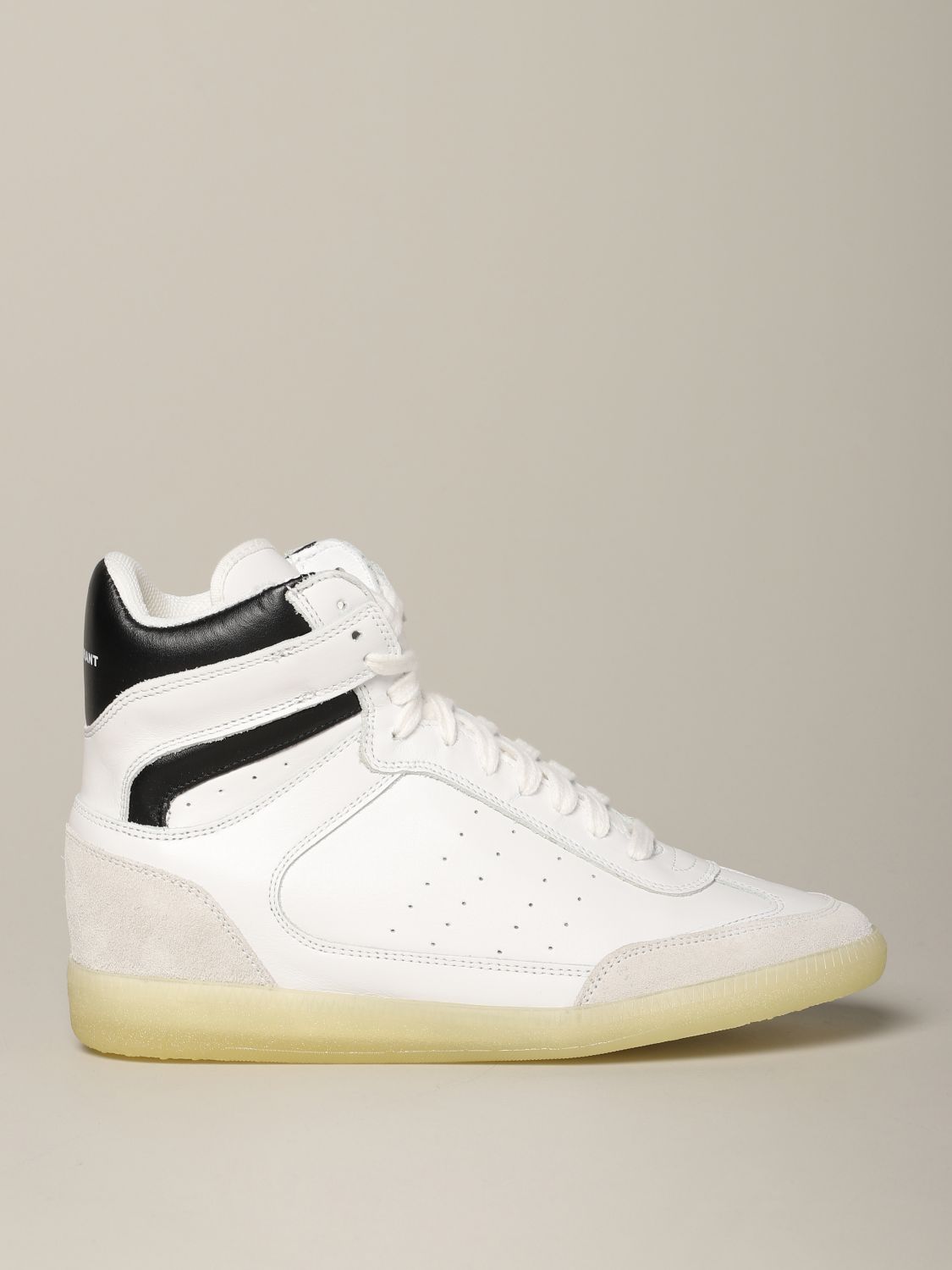 Isabel Marant Outlet: sneakers in leather and suede - White | Isabel Marant BK026420P034S online on GIGLIO.COM