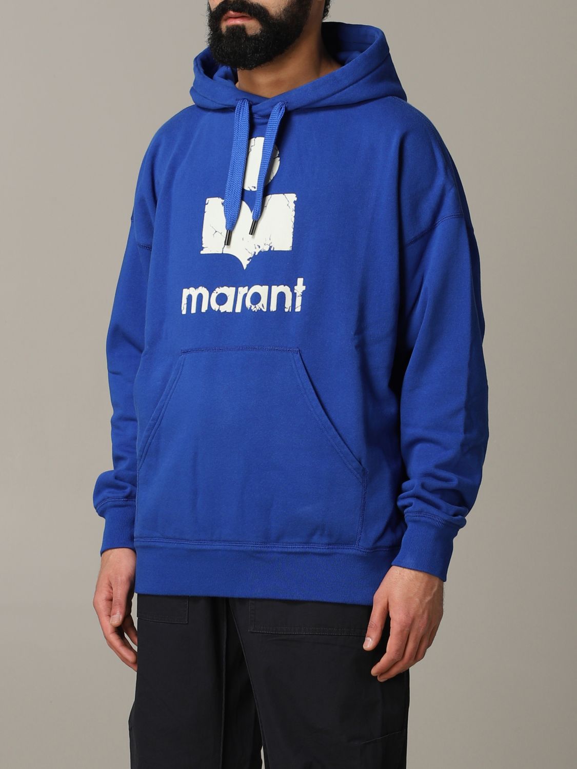 Isabel Marant Outlet: Sweatshirt homme - Bleu | Sweatshirt Isabel Marant  SW005520P052H en ligne sur GIGLIO.COM