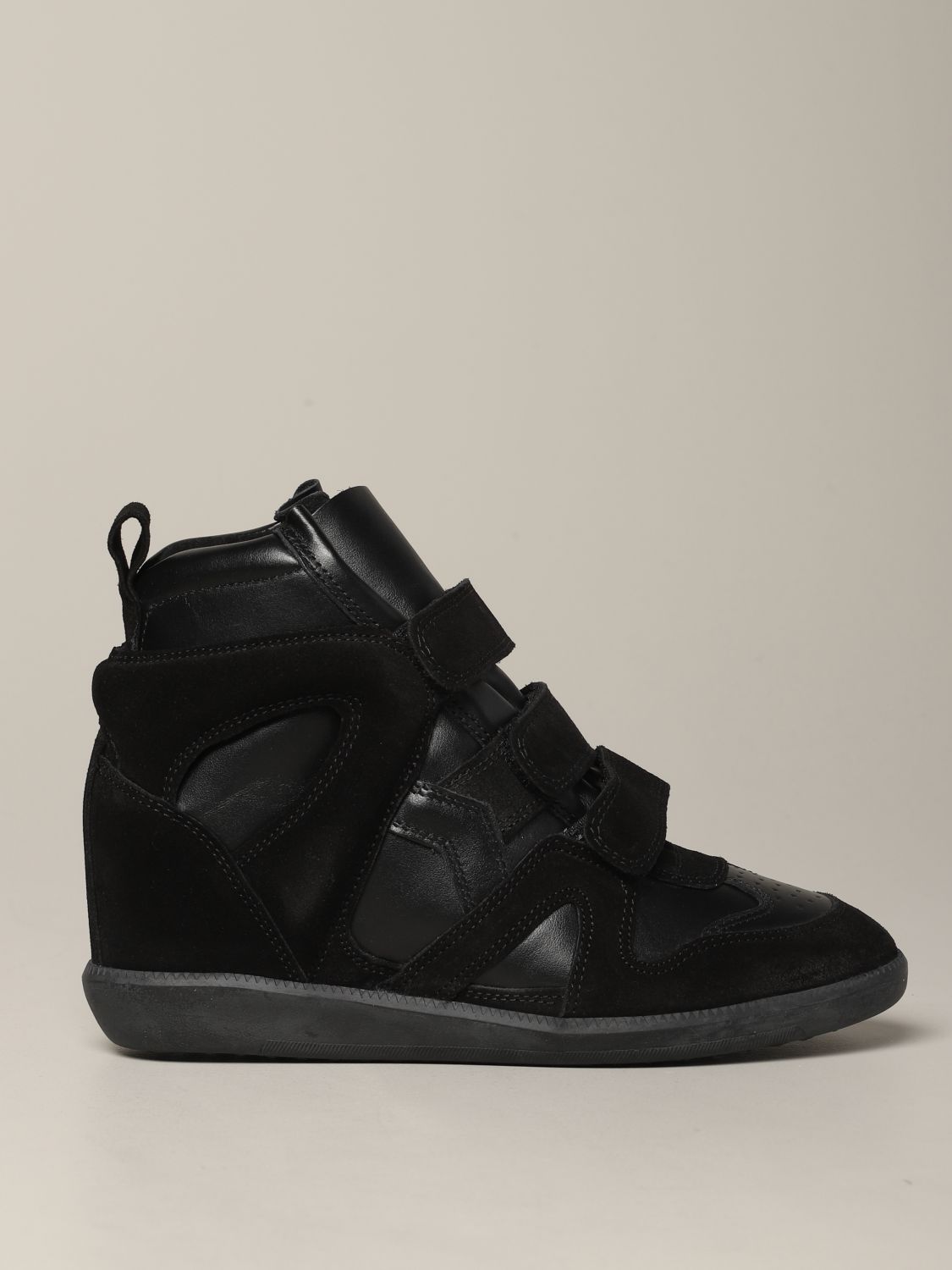 Pygmalion Mevrouw zakdoek Isabel Marant Outlet: sneakers in leather and suede with wedge - Black | Isabel  Marant sneakers BK004620P044S online on GIGLIO.COM