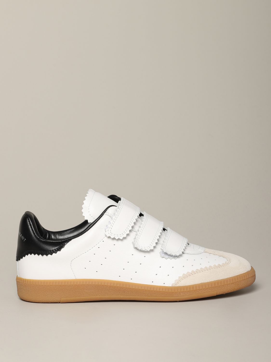 Isabel Marant Outlet: sneakers in perforated leather suede - White | Isabel Marant sneakers BK003100M007S online on GIGLIO.COM