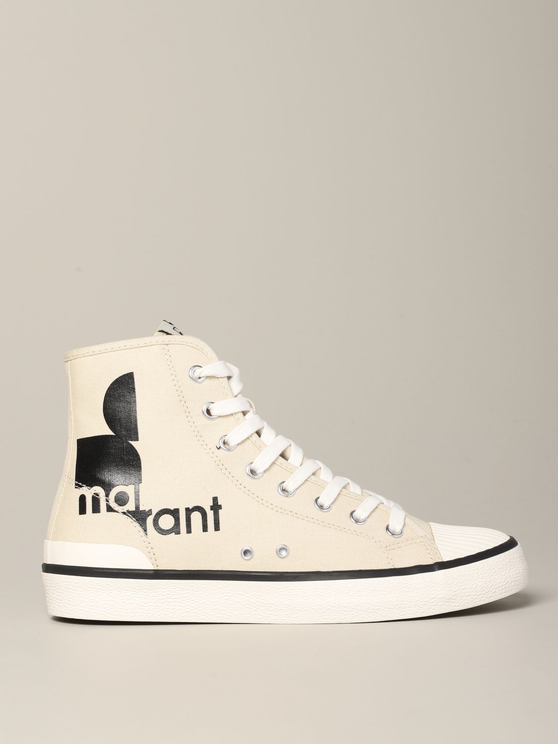 Isabel Marant Outlet: canvas with logo - Natural | Isabel sneakers online at GIGLIO.COM