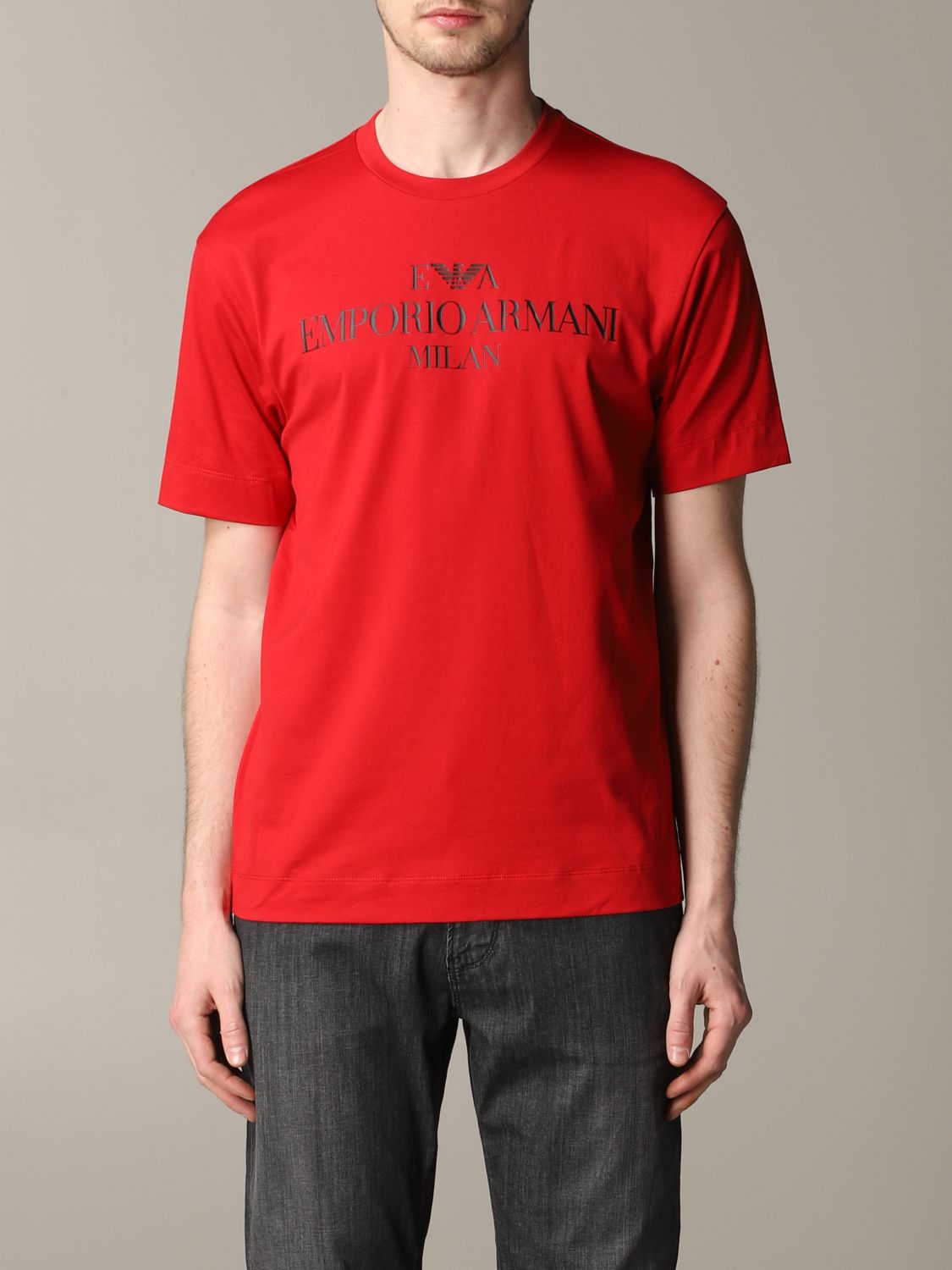 EMPORIO ARMANI: t-shirt for man - Red | Emporio Armani t-shirt 3H1TN1 ...