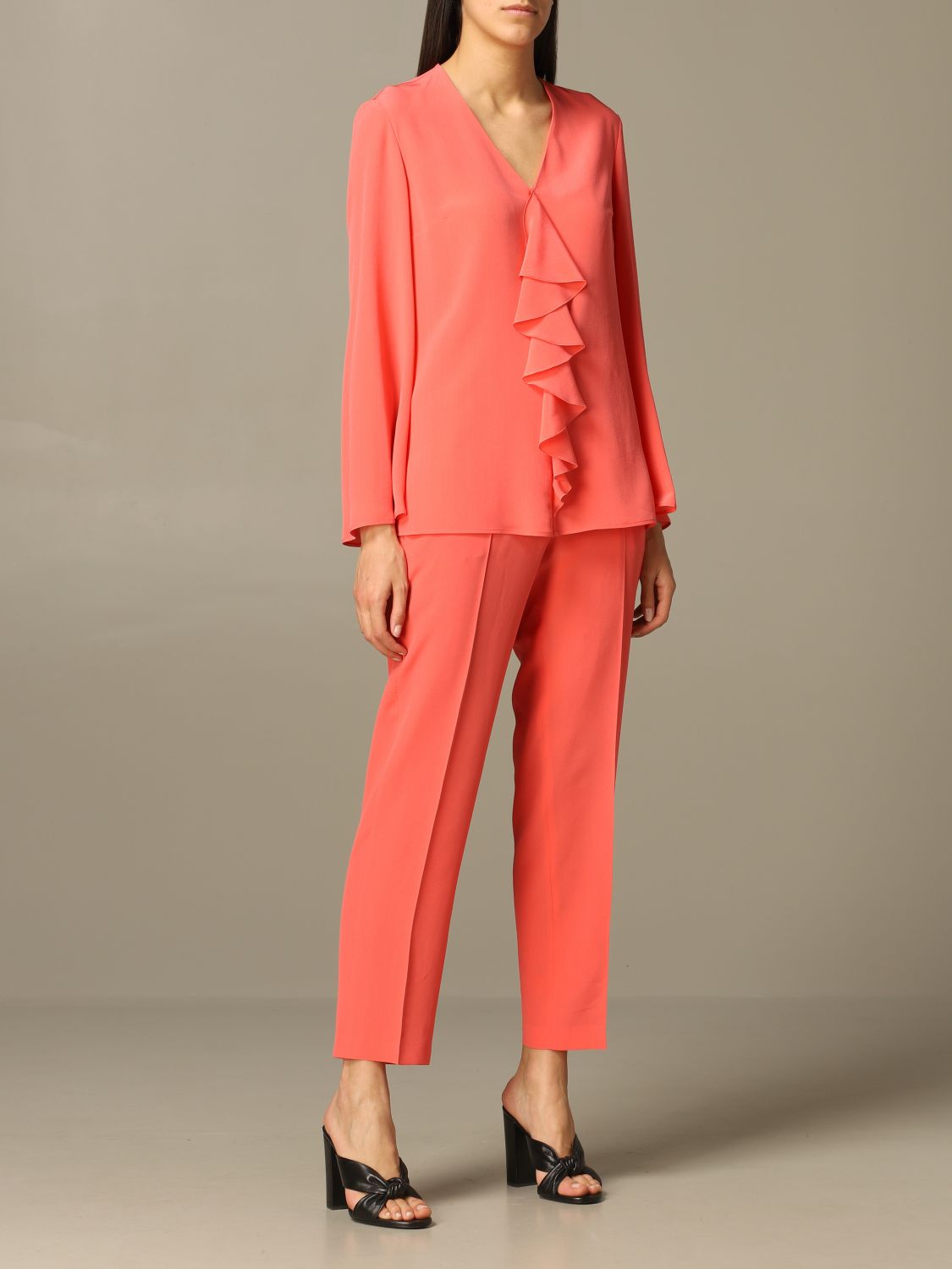 tailleur corail femme