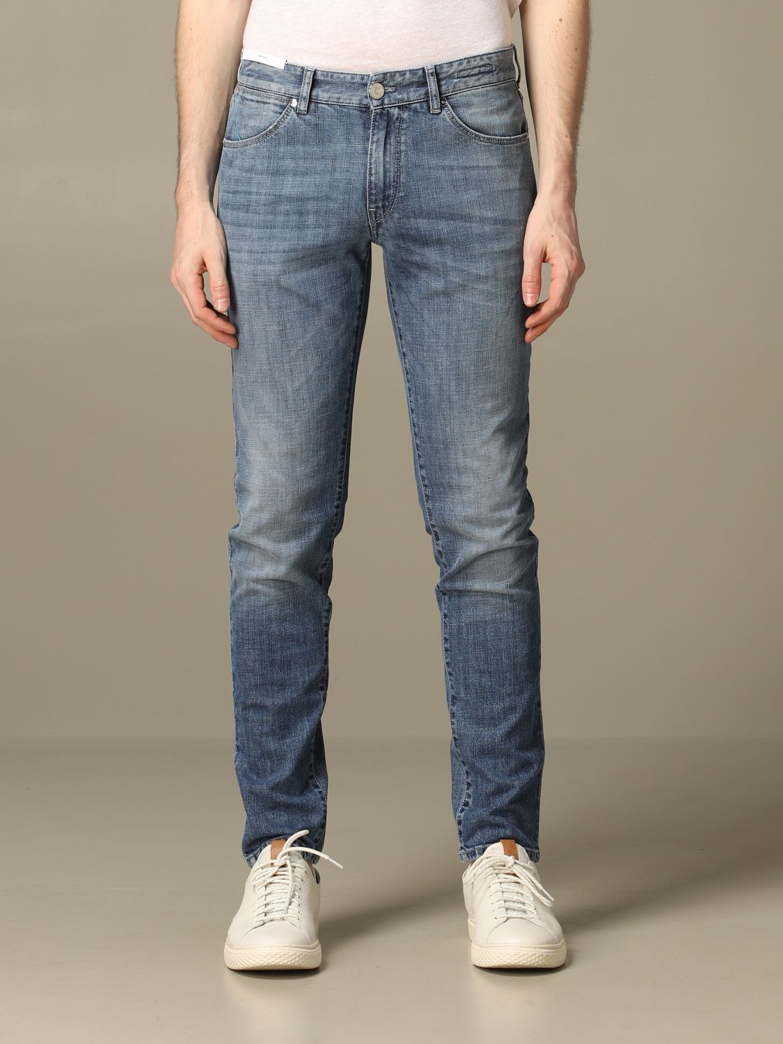 Pt Outlet: Jeans in denim used con logo | Jeans Pt Uomo Denim | Jeans Pt  DJ05Z20BAS OA02 GIGLIO.COM