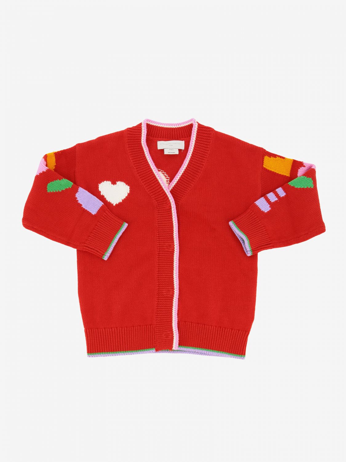 kids red cardigan