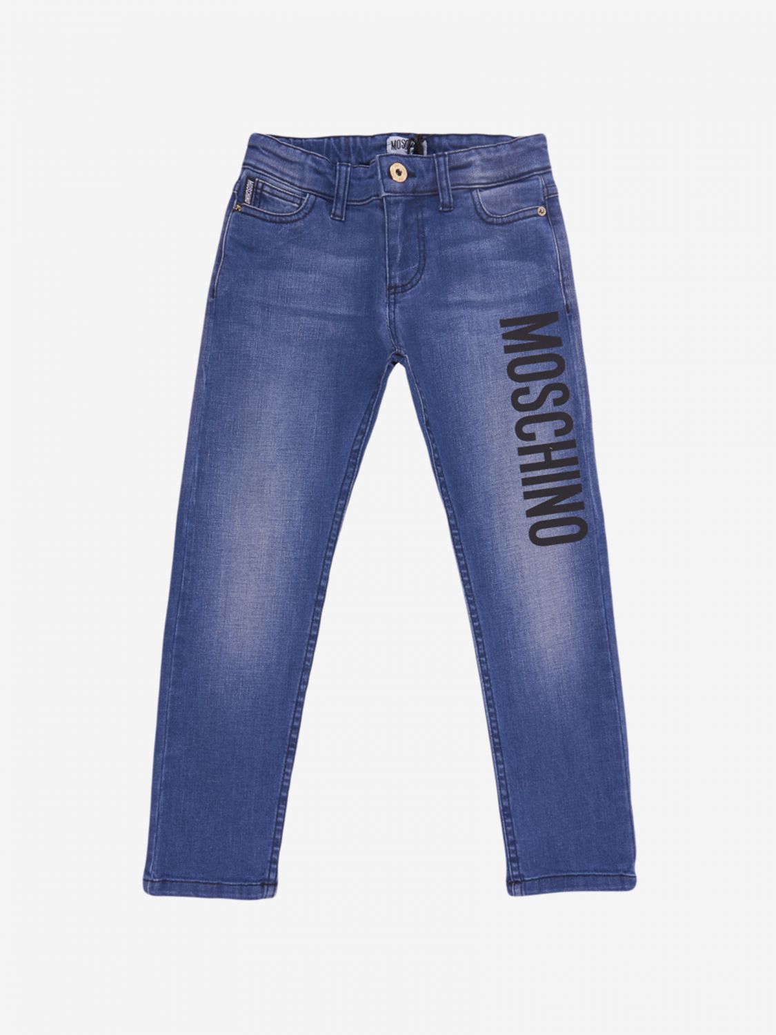 moschino logo jeans