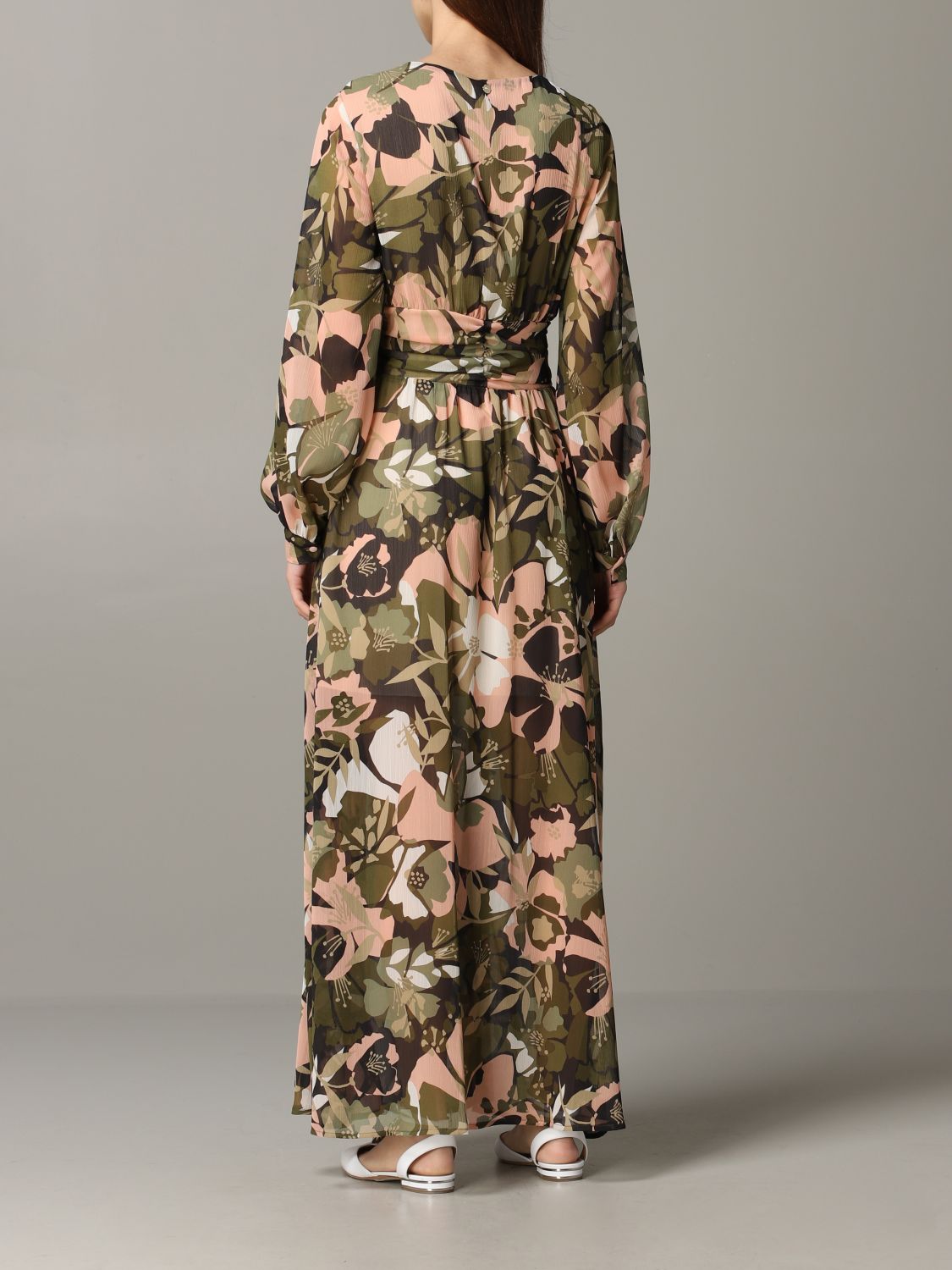 Gran roble resbalón Ondular Liu Jo Outlet: long dress with floral pattern - Green | Liu Jo dress  WA0147T4165 online on GIGLIO.COM