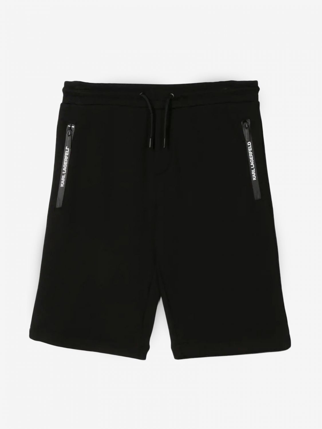 KARL LAGERFELD KIDS: jogging shorts - Black | Karl Lagerfeld Kids short ...