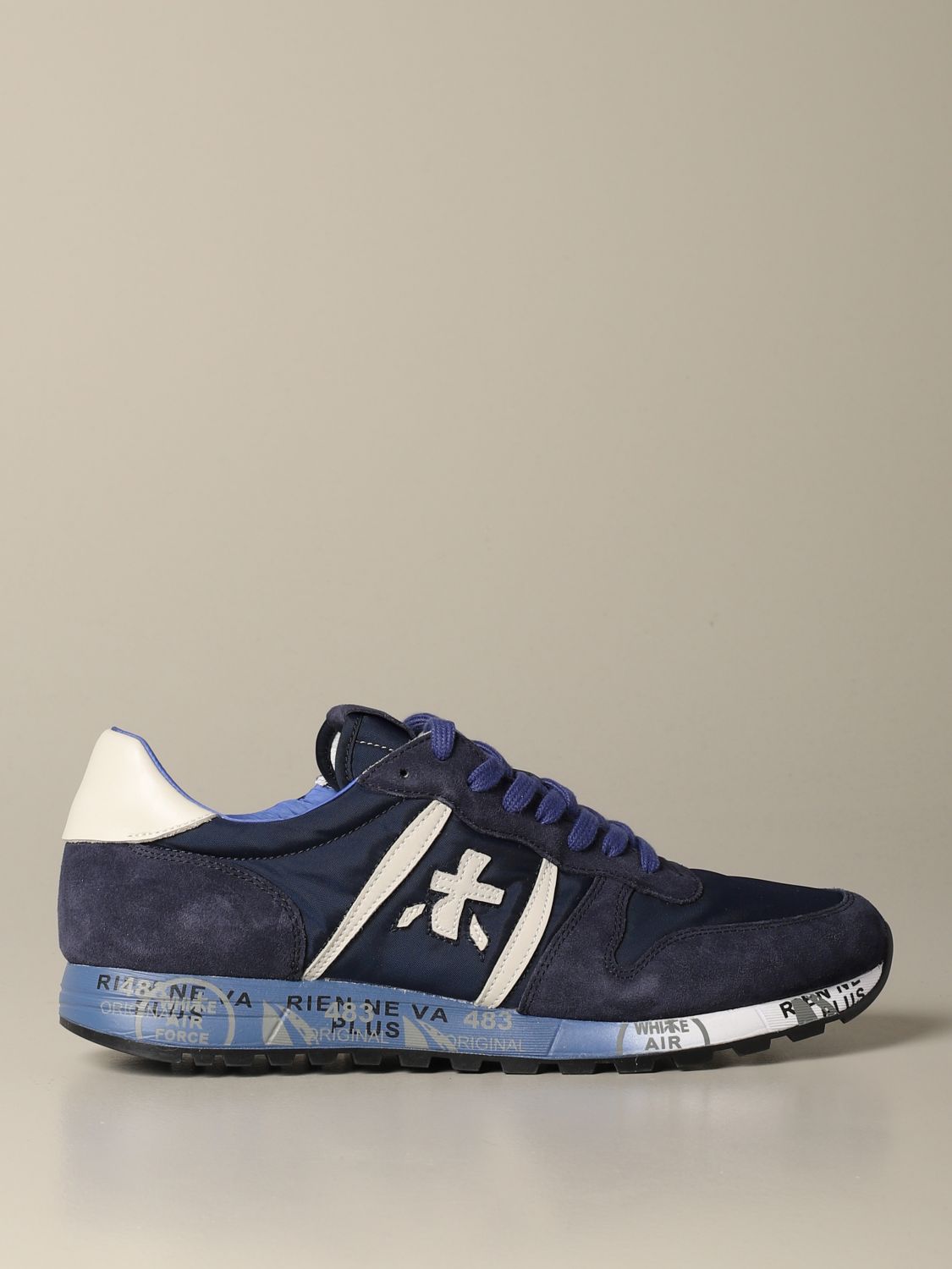 Premiata Outlet: Eric sneakers in suede and nylon - Blue | Premiata ...