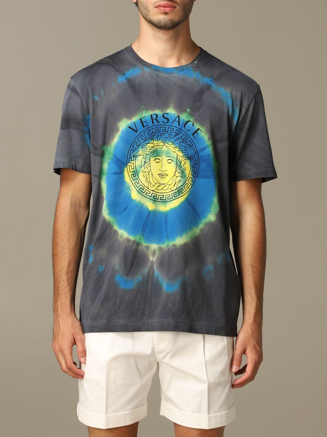 Versace tshirt printed with logo TShirt Versace Men Grey TShirt