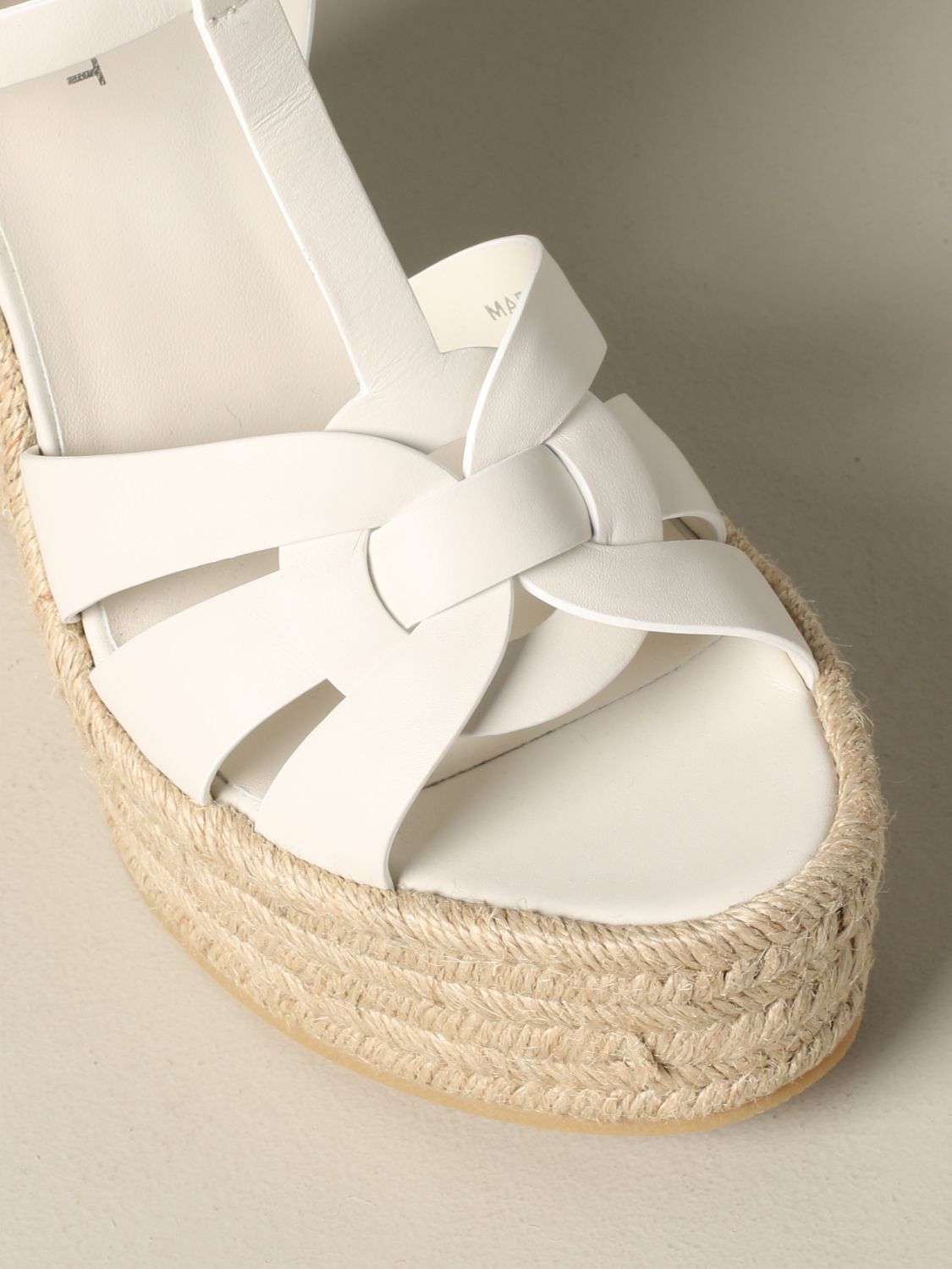 High heel shoes Saint Laurent: Heeled sandals women Saint Laurent white 4