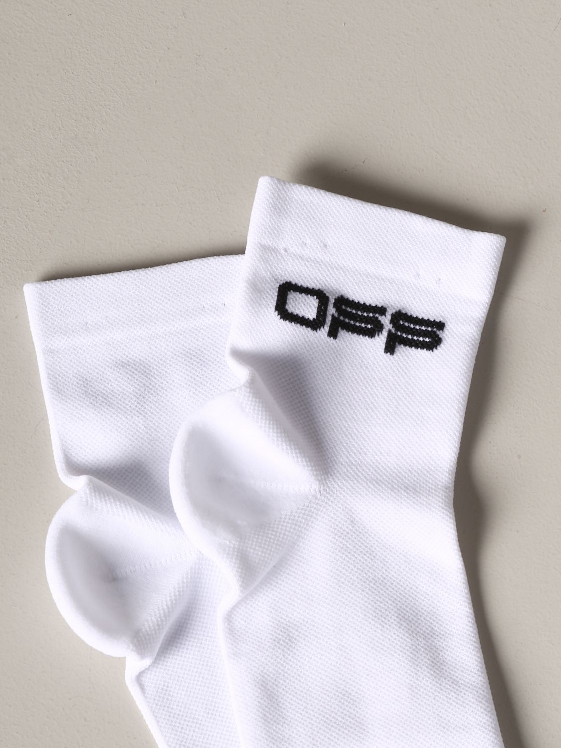 OFF-WHITE: Off White short socks with logo - White | Off-White socks ...