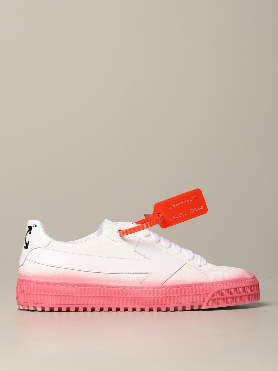 Off White sneakers in leather with logo 