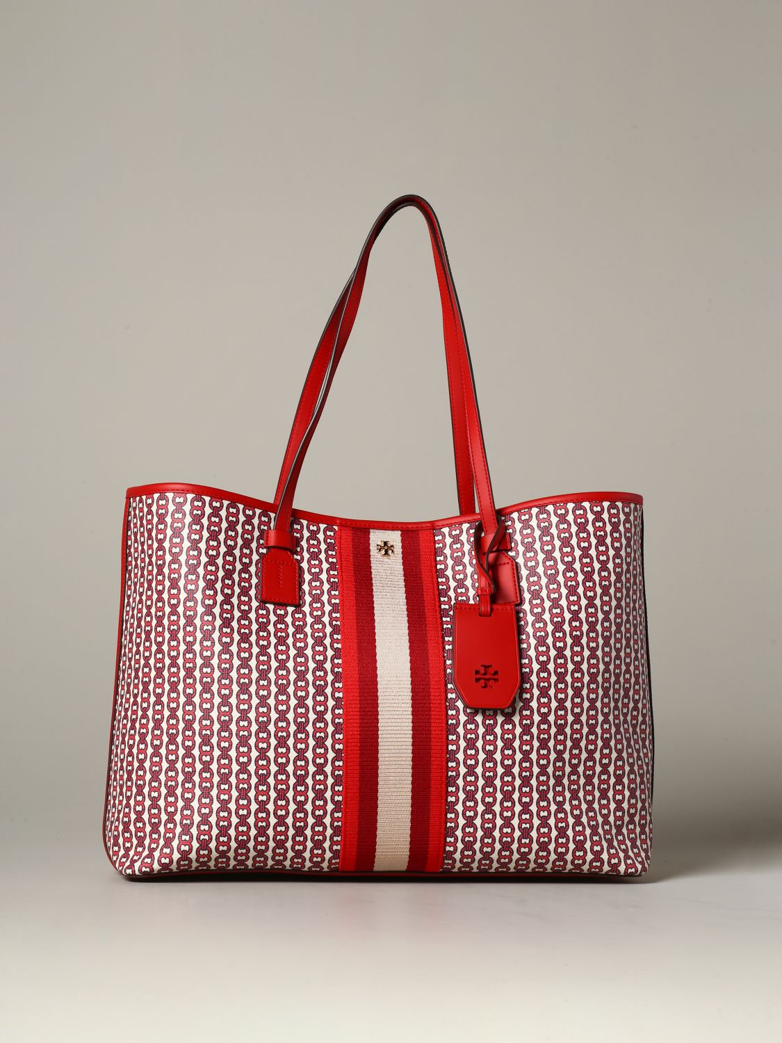 Tory Burch Outlet: Gemini Link bag with all over print - Red | Tory Burch  shoulder strap 53003 online on 