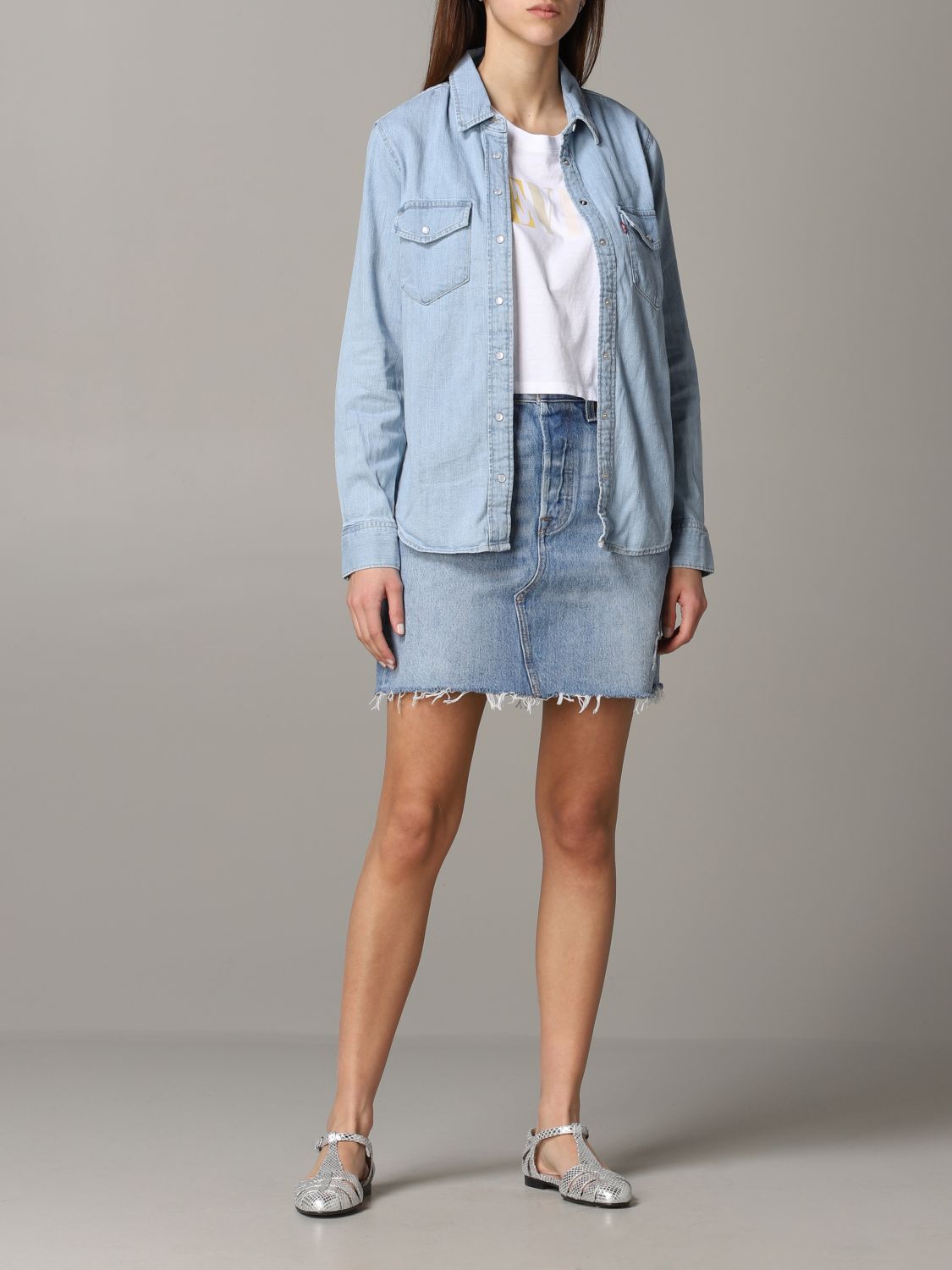 levi's denim shirt women's