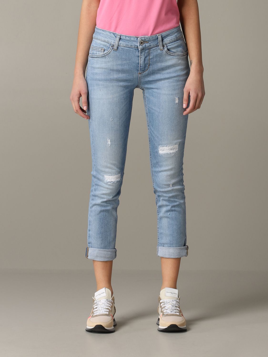 Herstellen ledematen De gasten Liu Jo Outlet: slim fit jeans with breaks - Denim | Liu Jo jeans  UA0006D4455 online on GIGLIO.COM
