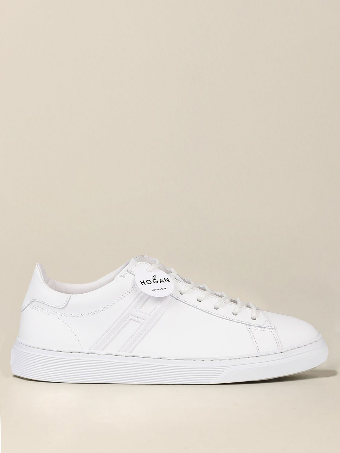 HOGAN: leather sneakers with elongated H - White | Hogan sneakers ...
