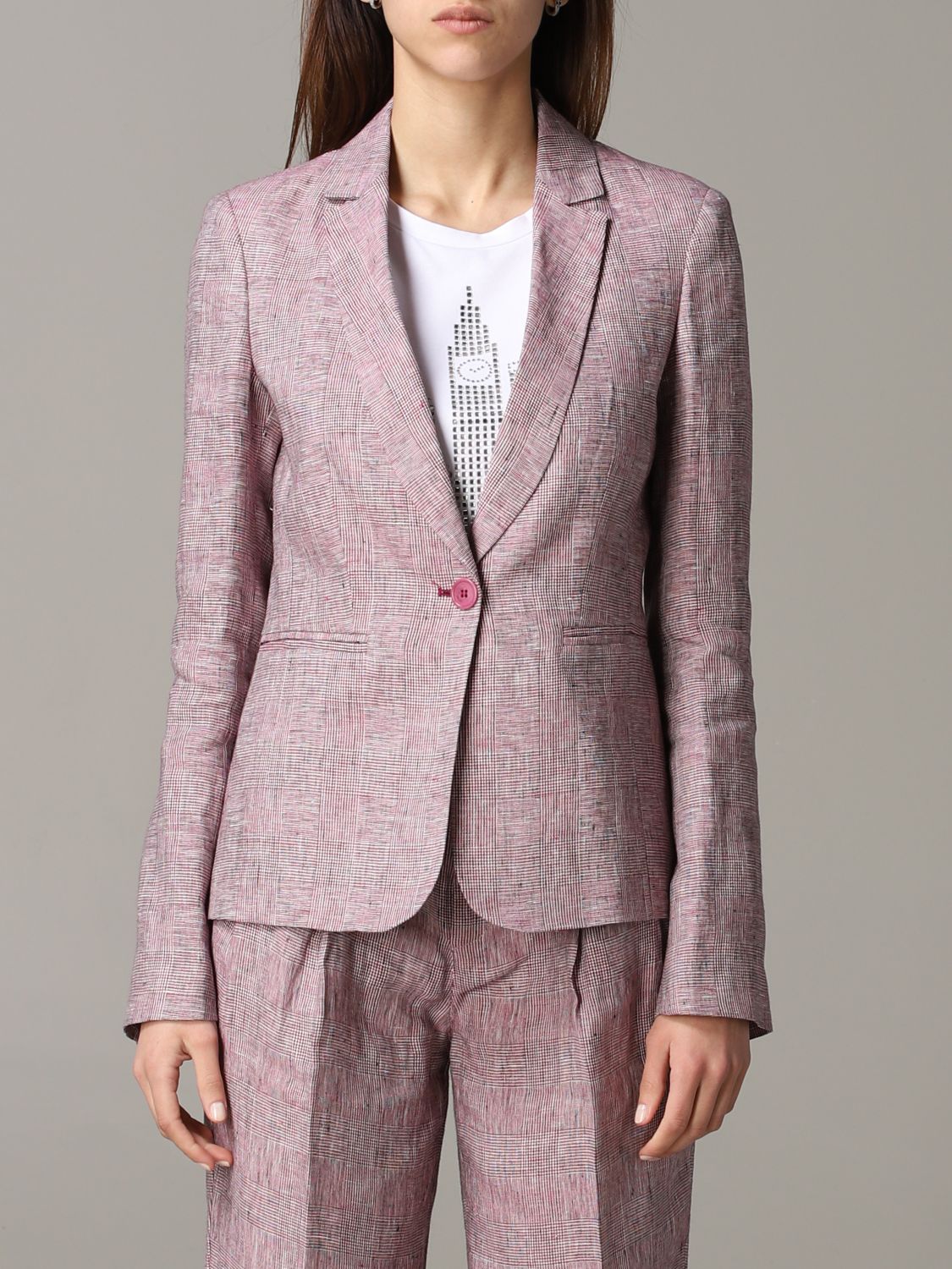 opvoeder goedkoop Rijpen Liu Jo Outlet: single-breasted jacket - Strawberry | Liu Jo suit  FA0304T4185 online on GIGLIO.COM